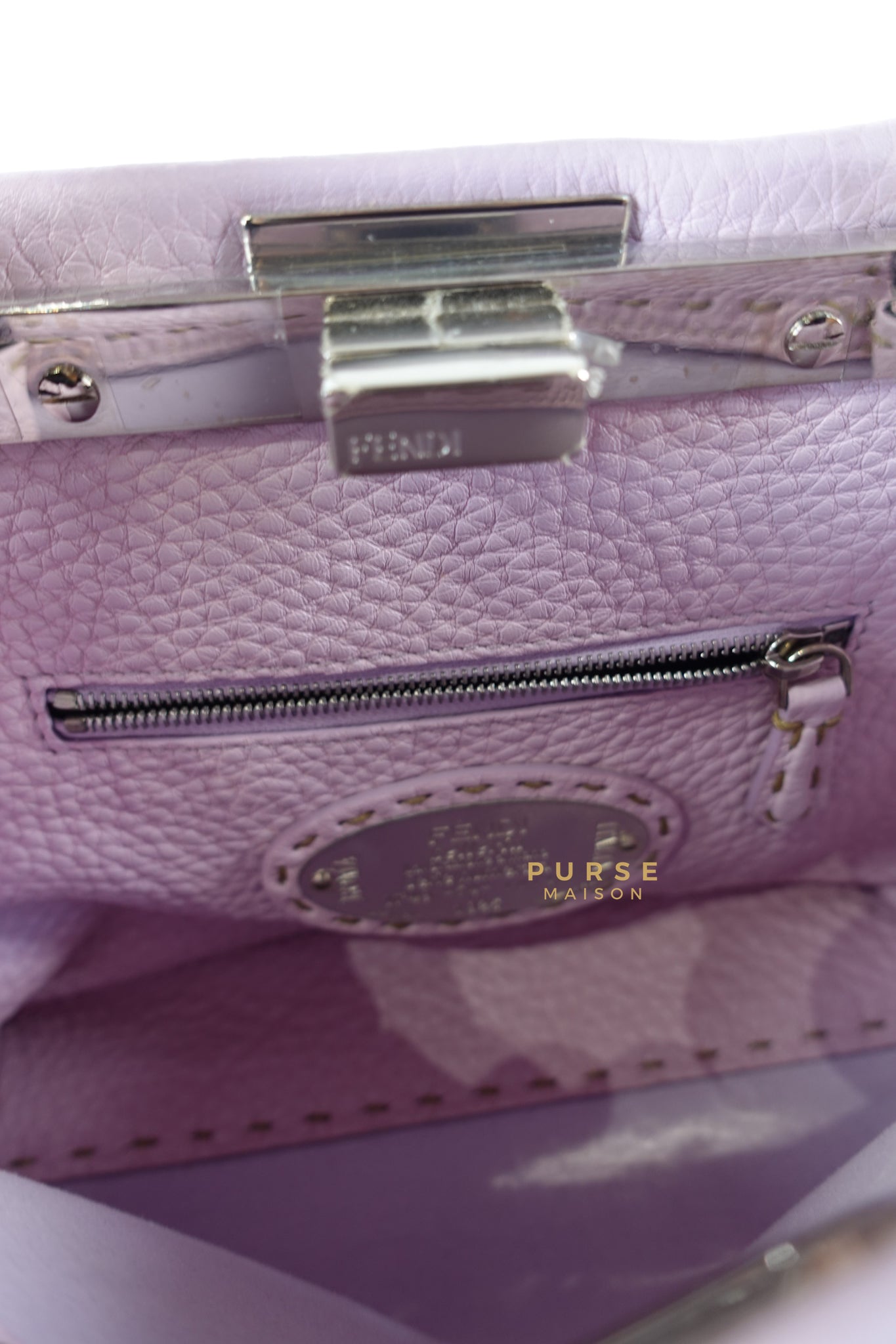 Mini Peekaboo Selleria Light Purple & Silver Hardware | Purse Maison Luxury Bags Shop