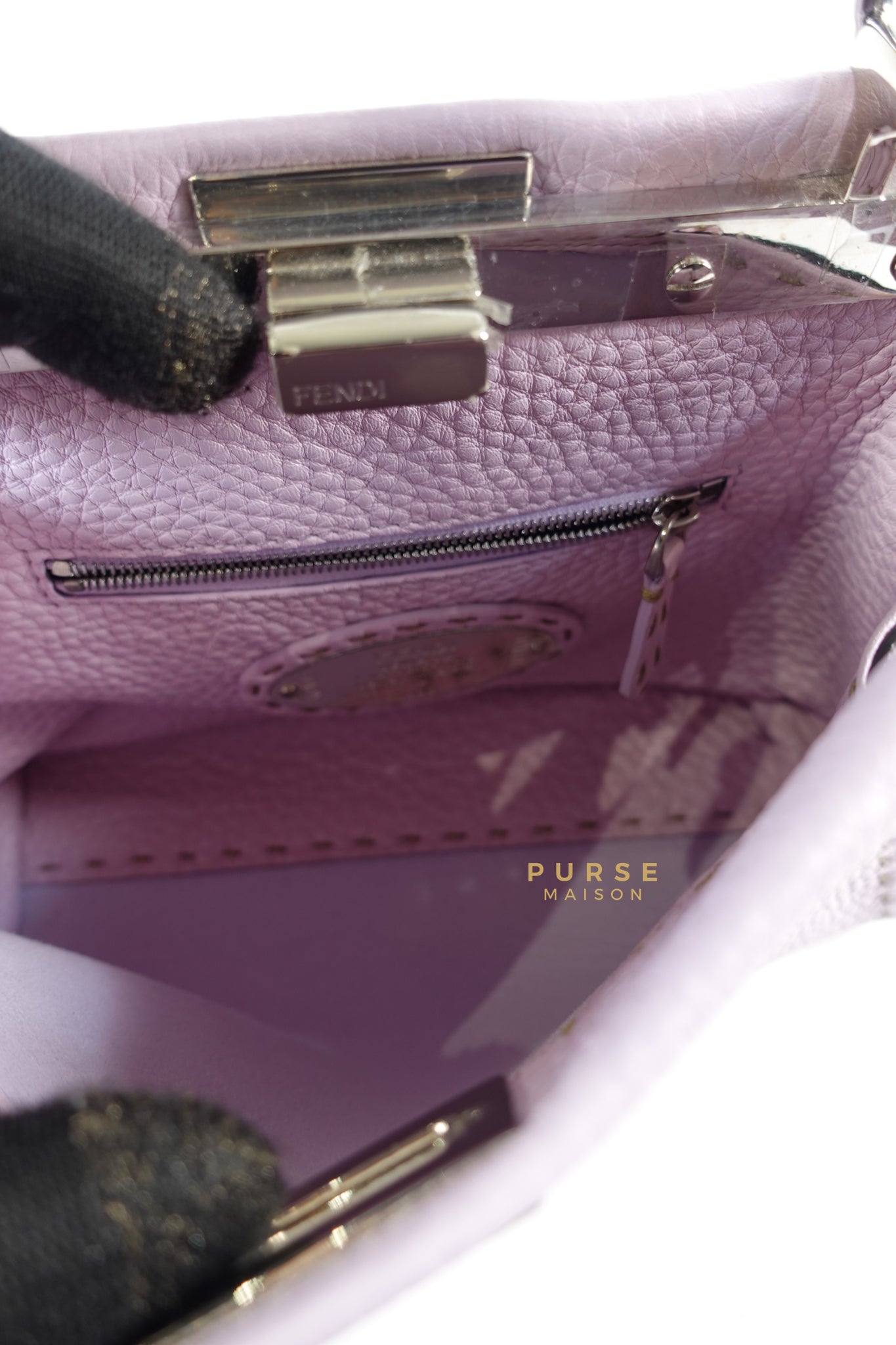 Mini Peekaboo Selleria Light Purple & Silver Hardware | Purse Maison Luxury Bags Shop