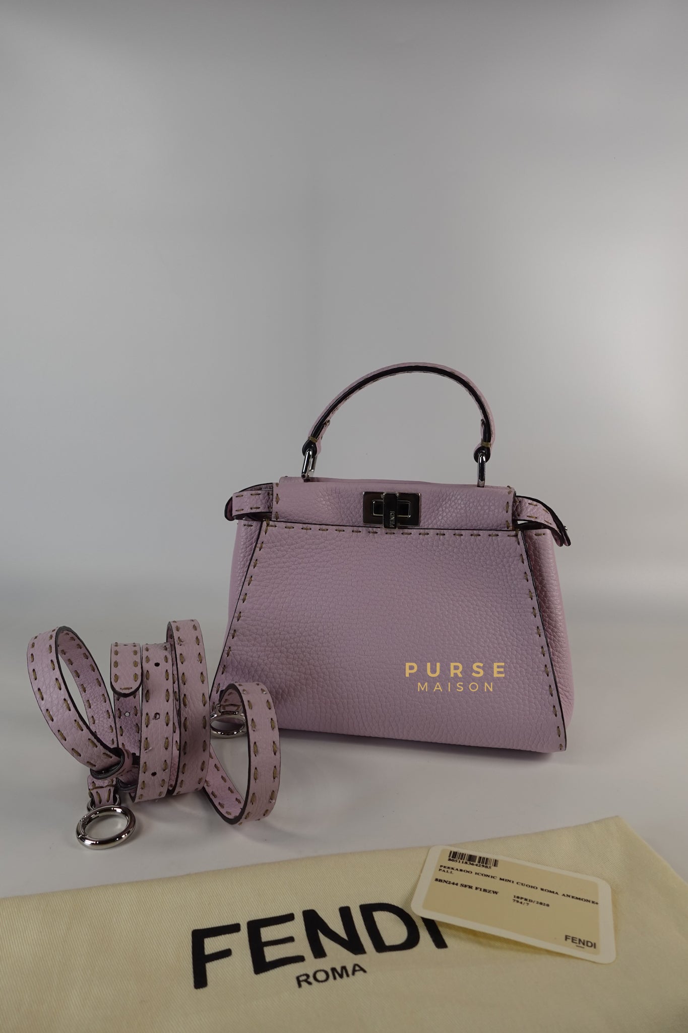 Mini Peekaboo Selleria Light Purple & Silver Hardware | Purse Maison Luxury Bags Shop