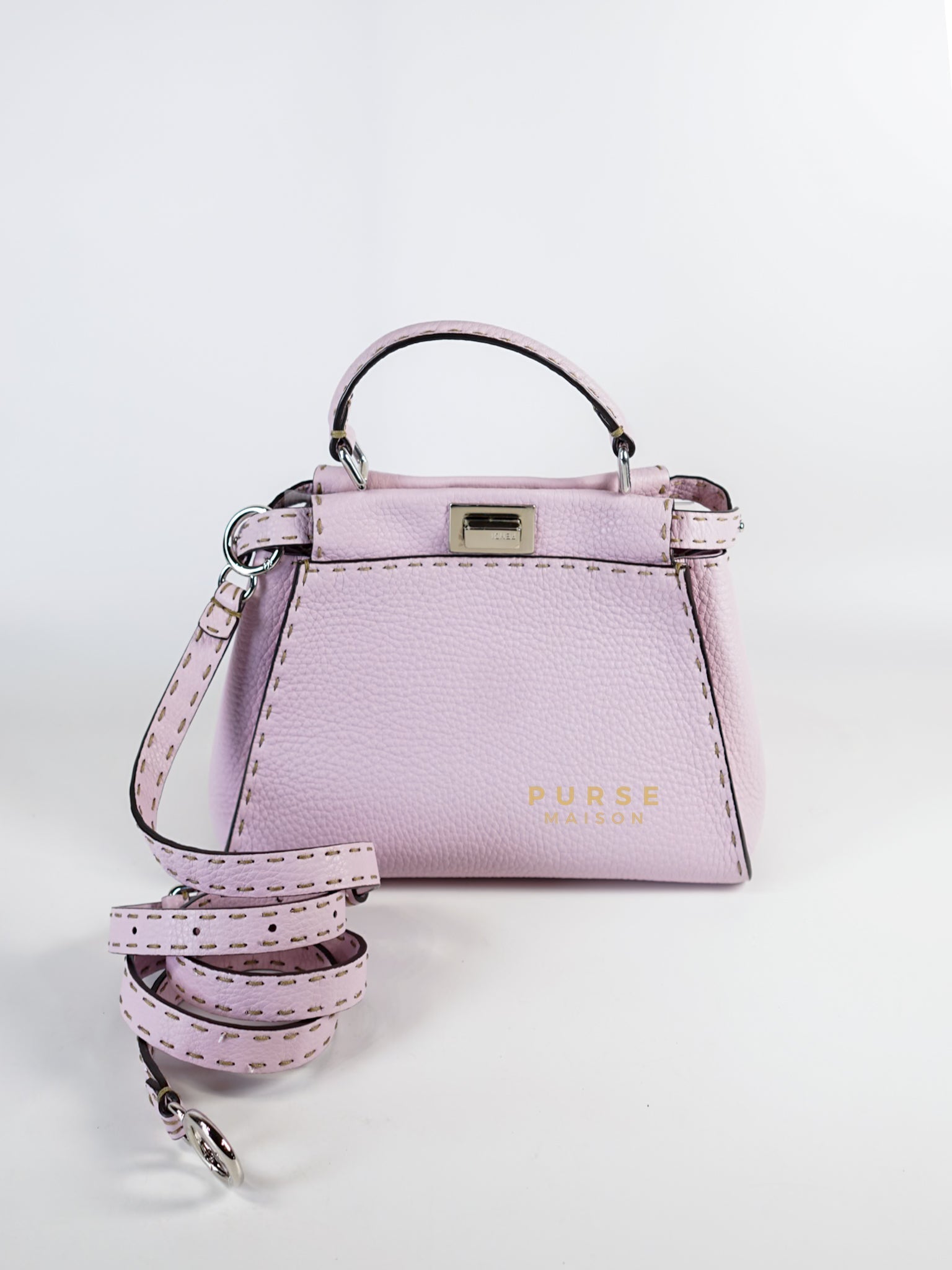 Mini Peekaboo Selleria Light Purple & Silver Hardware | Purse Maison Luxury Bags Shop