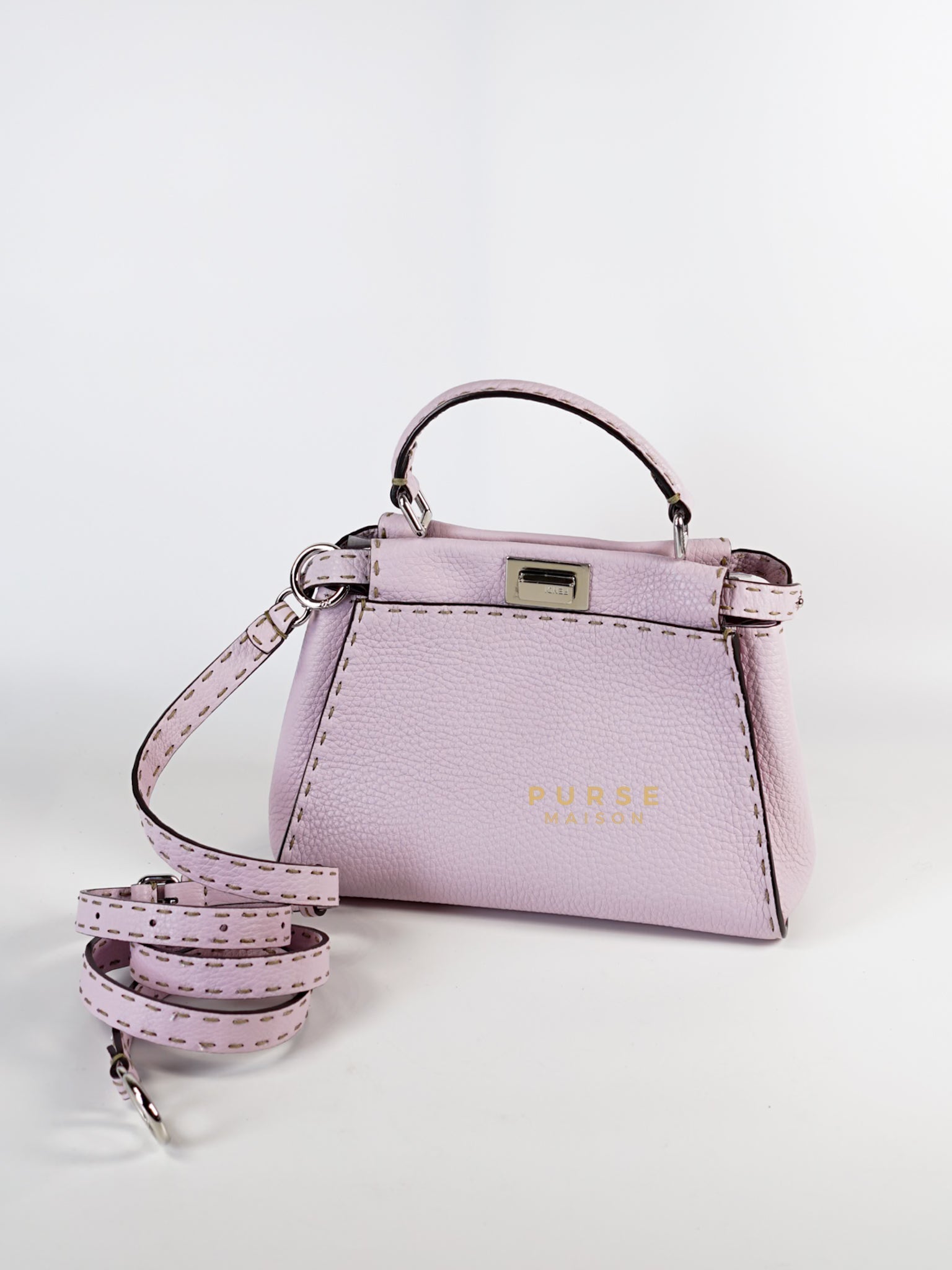 Mini Peekaboo Selleria Light Purple & Silver Hardware | Purse Maison Luxury Bags Shop