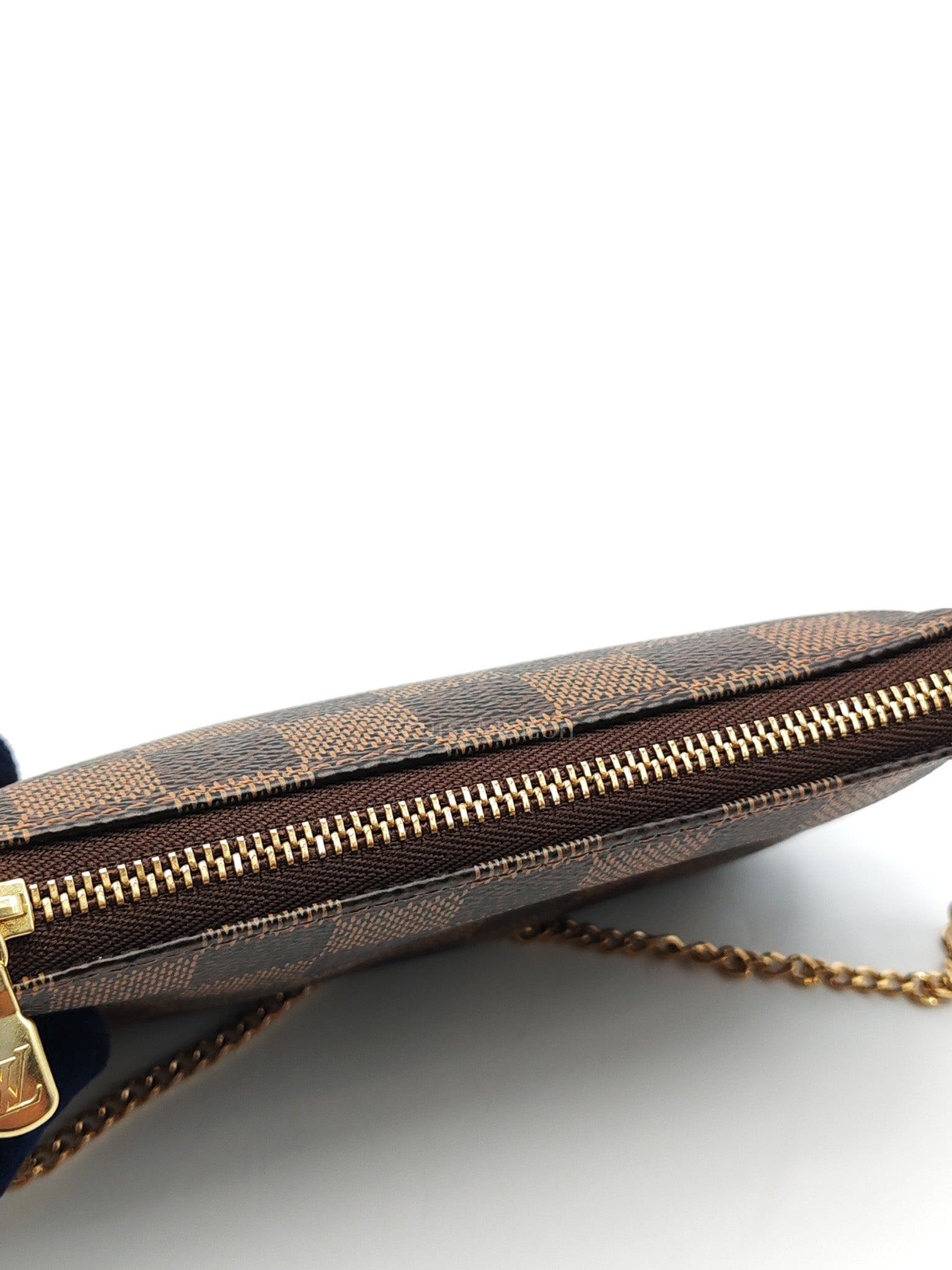 Mini Pochette in Damier Ebene Canvas & Gold Hardware (Datecode: SF1211) | Purse Maison Luxury Bags Shop
