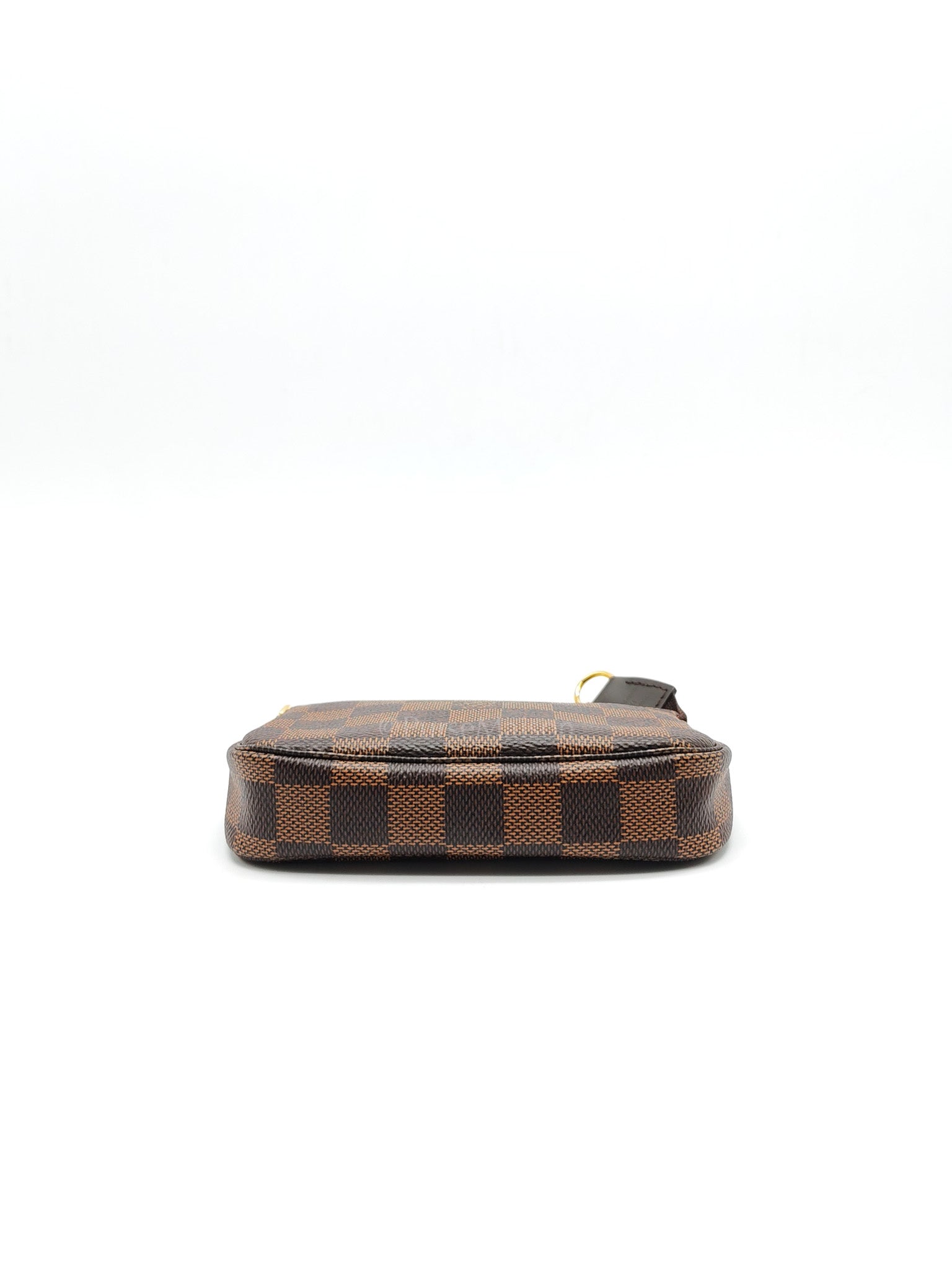 Mini Pochette in Damier Ebene Canvas & Gold Hardware (Datecode: SF1211) | Purse Maison Luxury Bags Shop