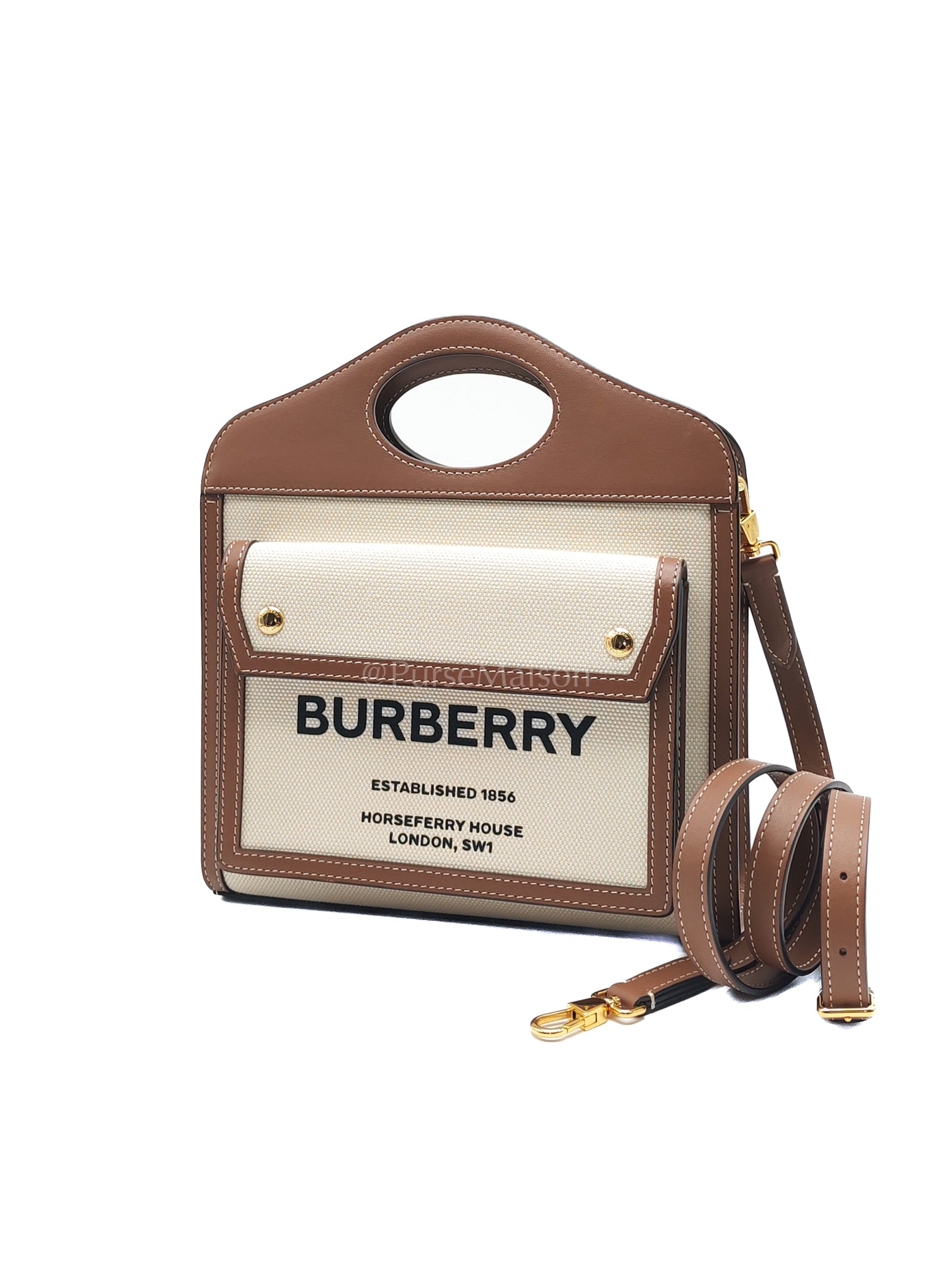 Mini Pocket Tote Bag - Natural | Purse Maison Luxury Bags Shop