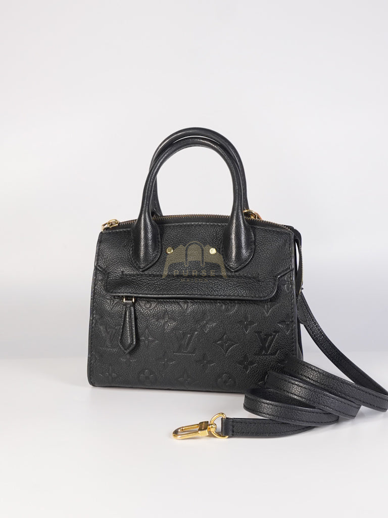 Mini Pont-Neuf in Black Monogram Empreinte Leather & Gold Hardware | Purse Maison Luxury Bags Shop