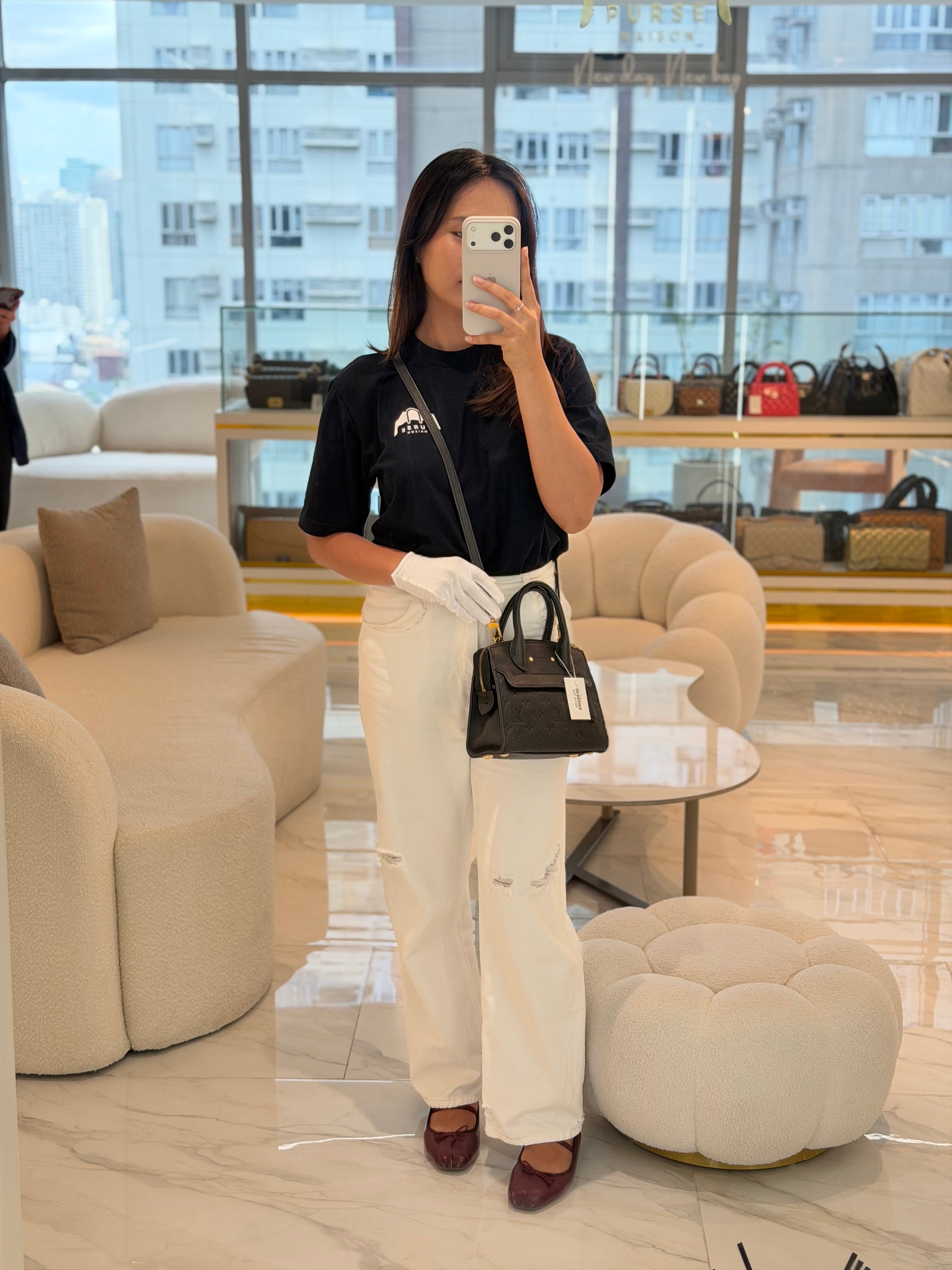 Mini Pont-Neuf in Black Monogram Empreinte Leather & Gold Hardware | Purse Maison Luxury Bags Shop