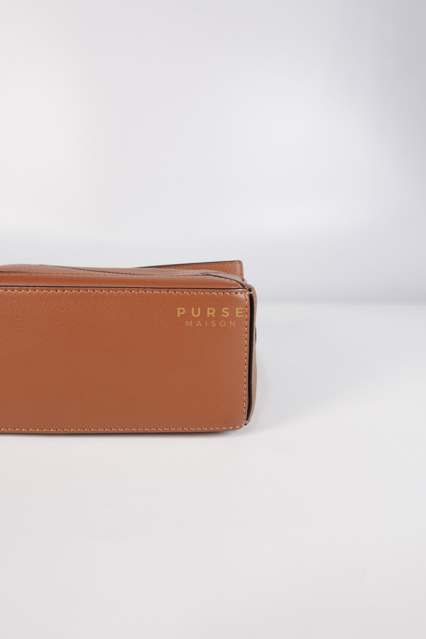 Mini Puzzle Bag in Tan Grained Calfskin | Purse Maison Luxury Bags Shop