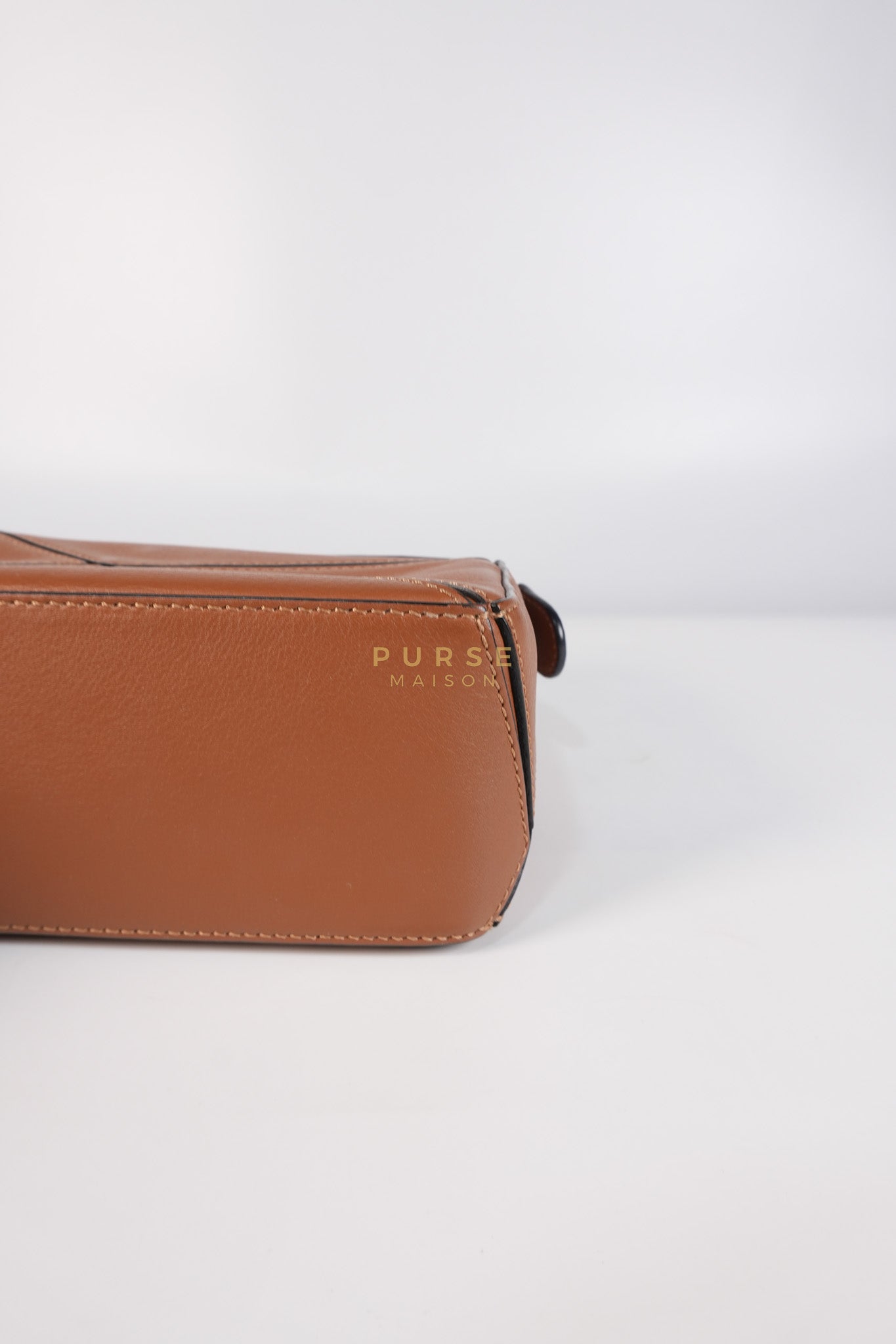 Mini Puzzle Bag in Tan Grained Calfskin | Purse Maison Luxury Bags Shop