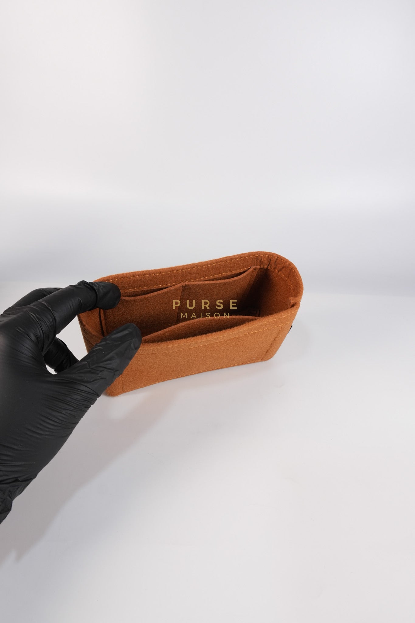 Mini Puzzle Bag in Tan Grained Calfskin | Purse Maison Luxury Bags Shop