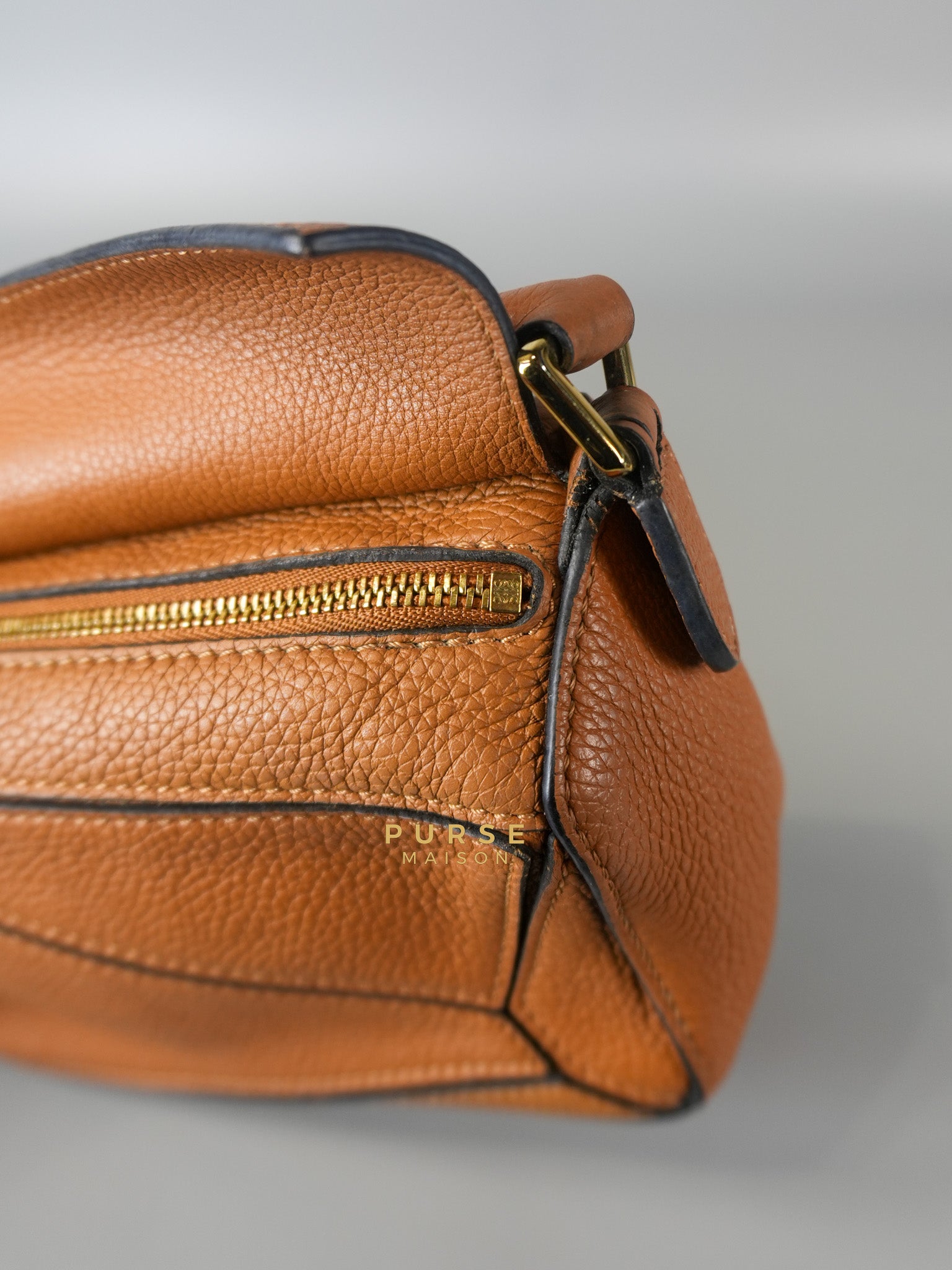 Mini Puzzle Caramel Tan Calfskin | Purse Maison Luxury Bags Shop