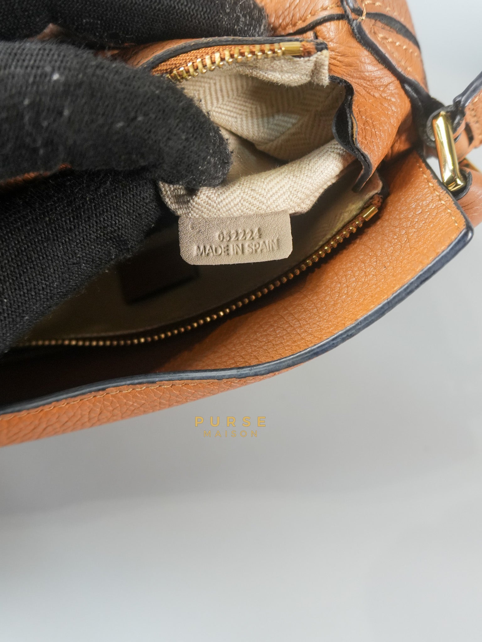 Mini Puzzle Caramel Tan Calfskin | Purse Maison Luxury Bags Shop