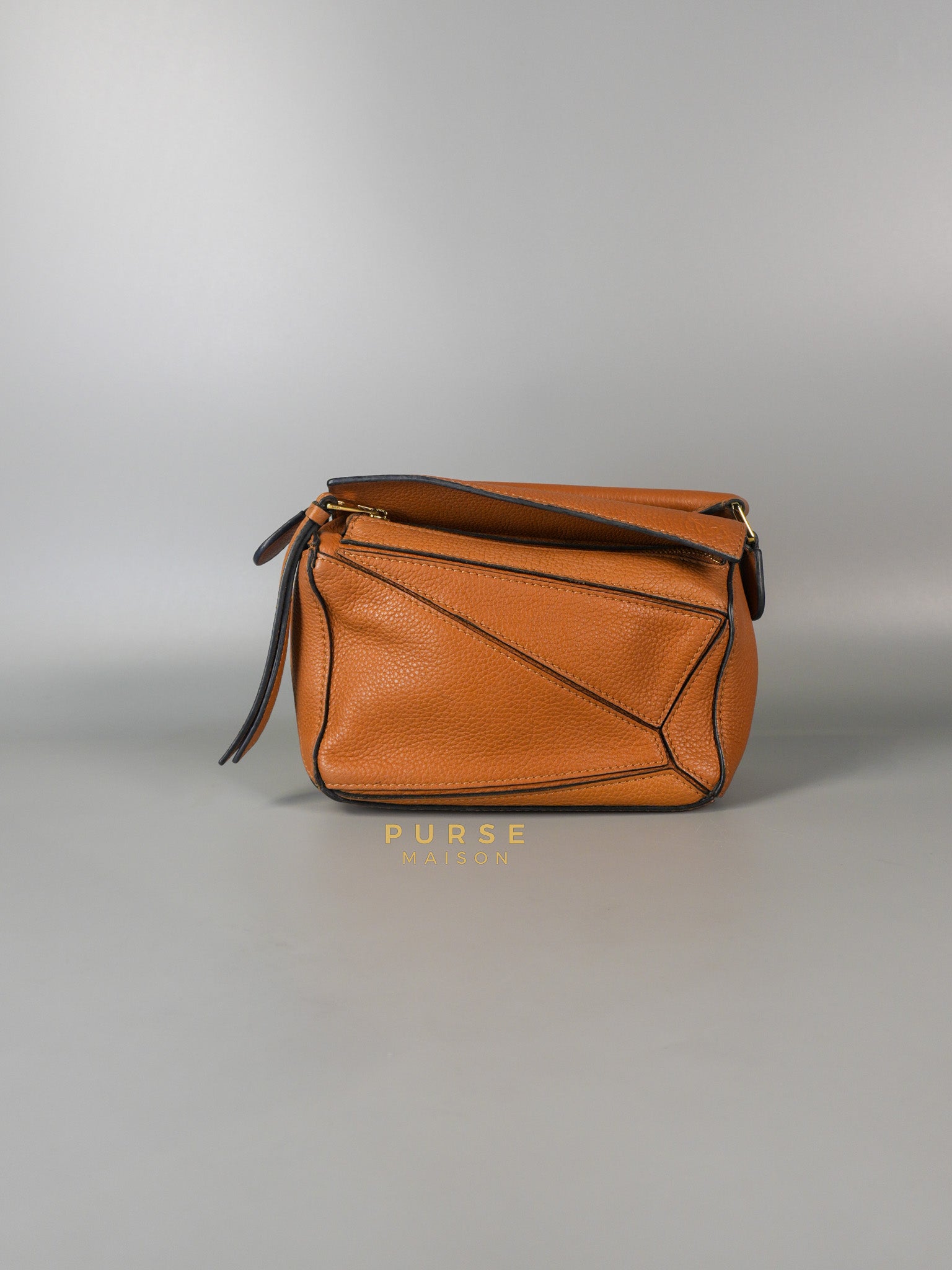 Mini Puzzle Caramel Tan Calfskin | Purse Maison Luxury Bags Shop