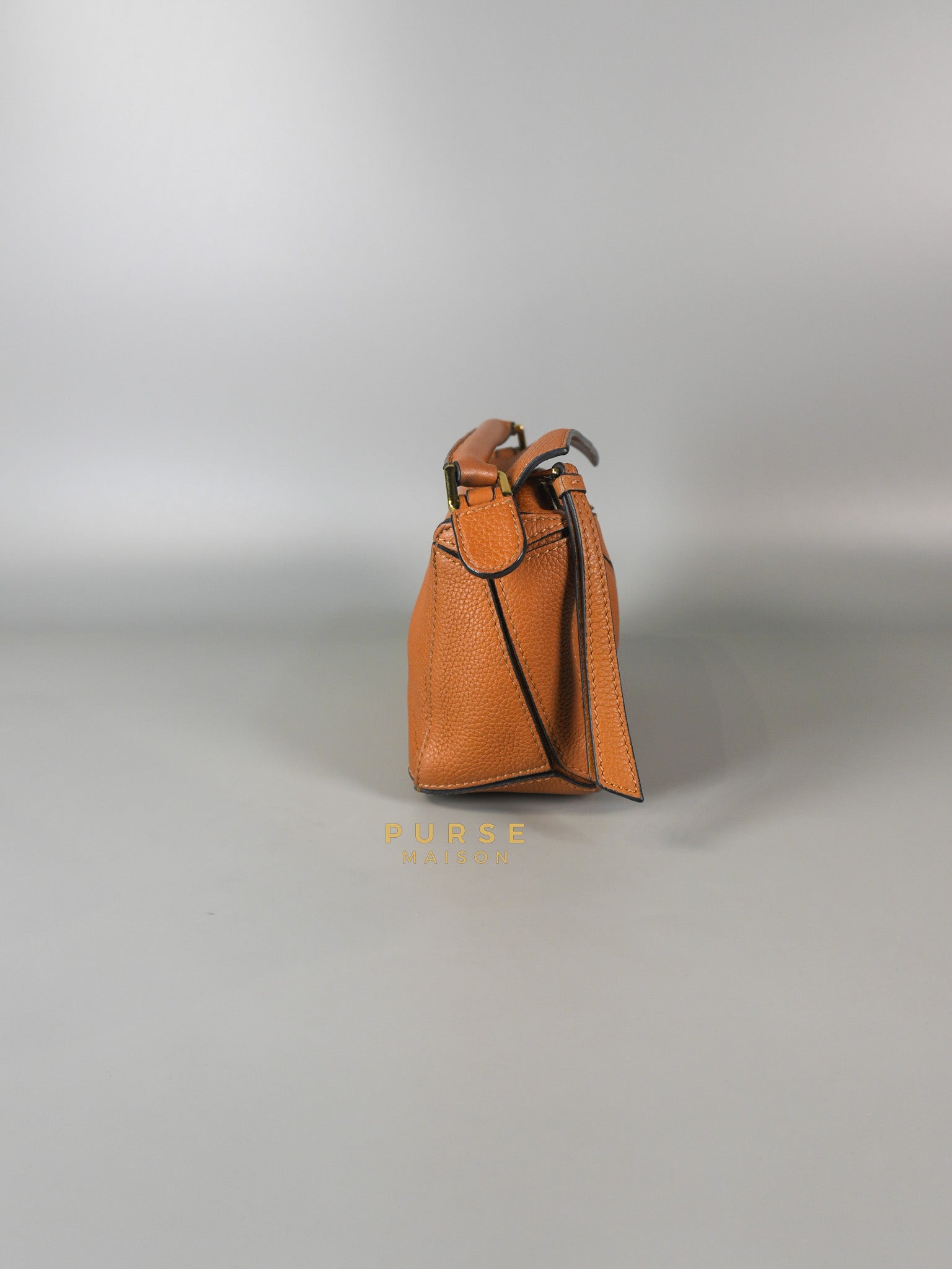 Mini Puzzle Caramel Tan Calfskin | Purse Maison Luxury Bags Shop