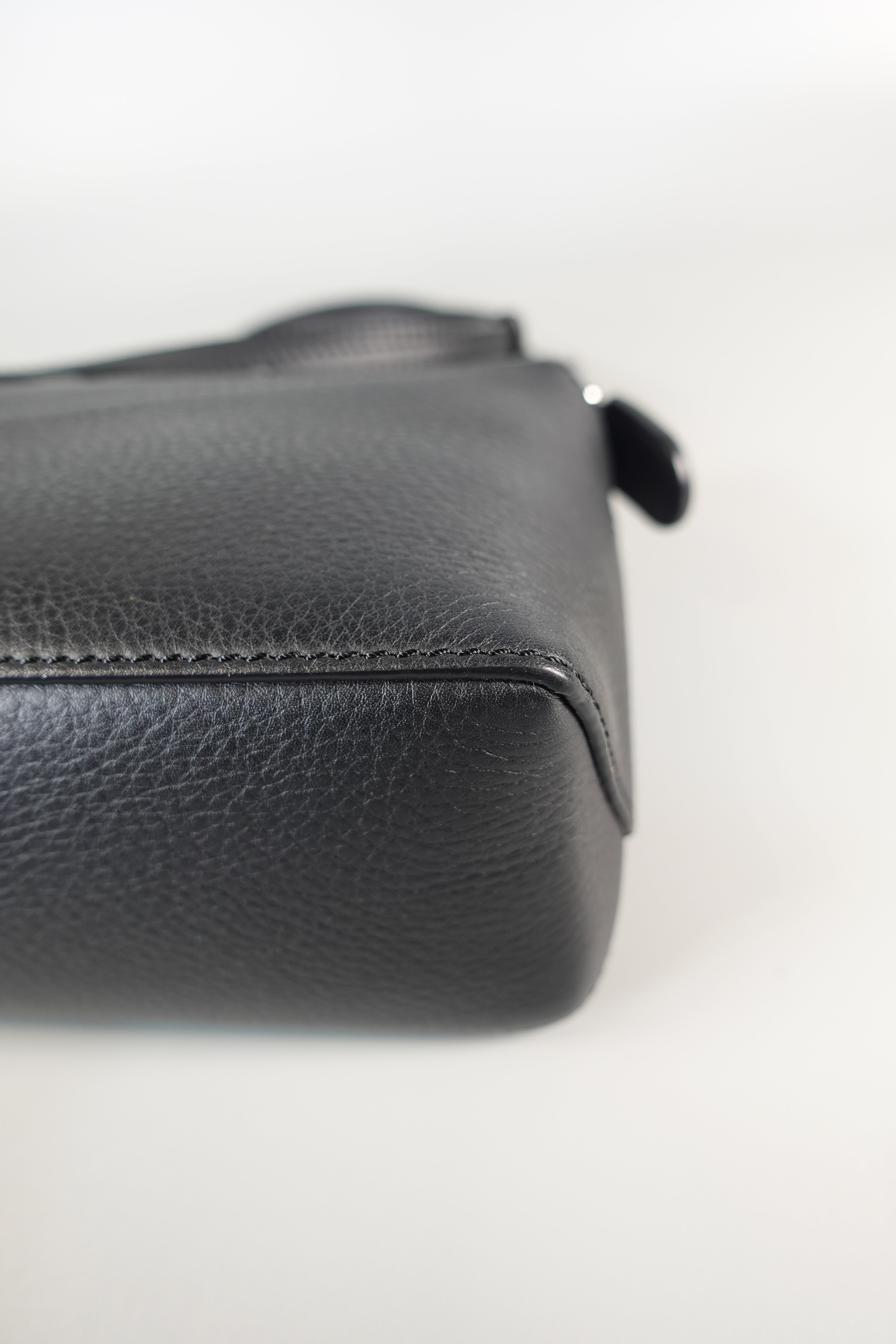 Mini Puzzle Edge Bag in Black Grained Calfskin | Purse Maison Luxury Bags Shop