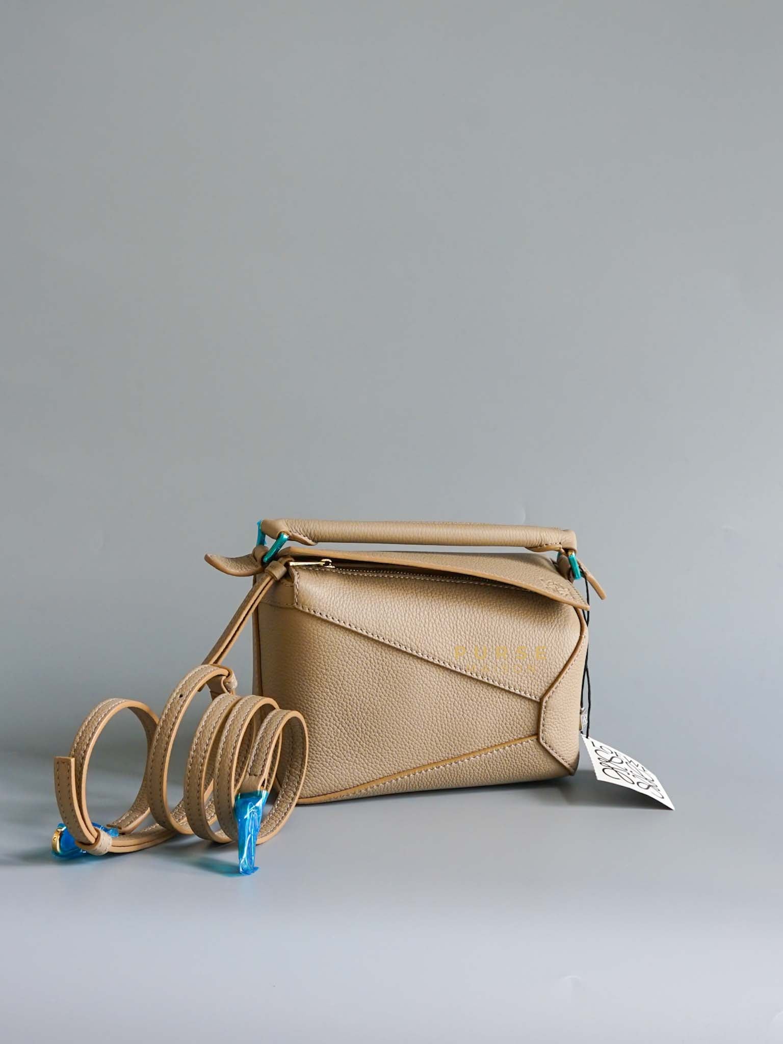 Mini Puzzle Edge Bag in Sand Grained Calfskin | Purse Maison Luxury Bags Shop