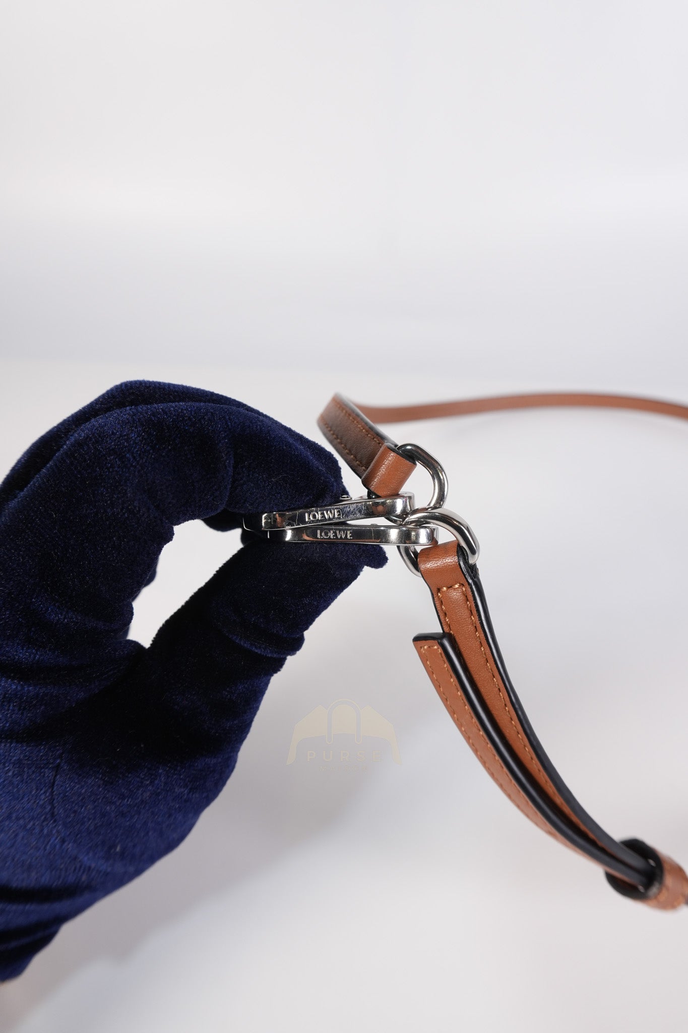 Mini Puzzle Edge Bag in Tan Calfskin Leather & Silver Hardware | Purse Maison Luxury Bags Shop