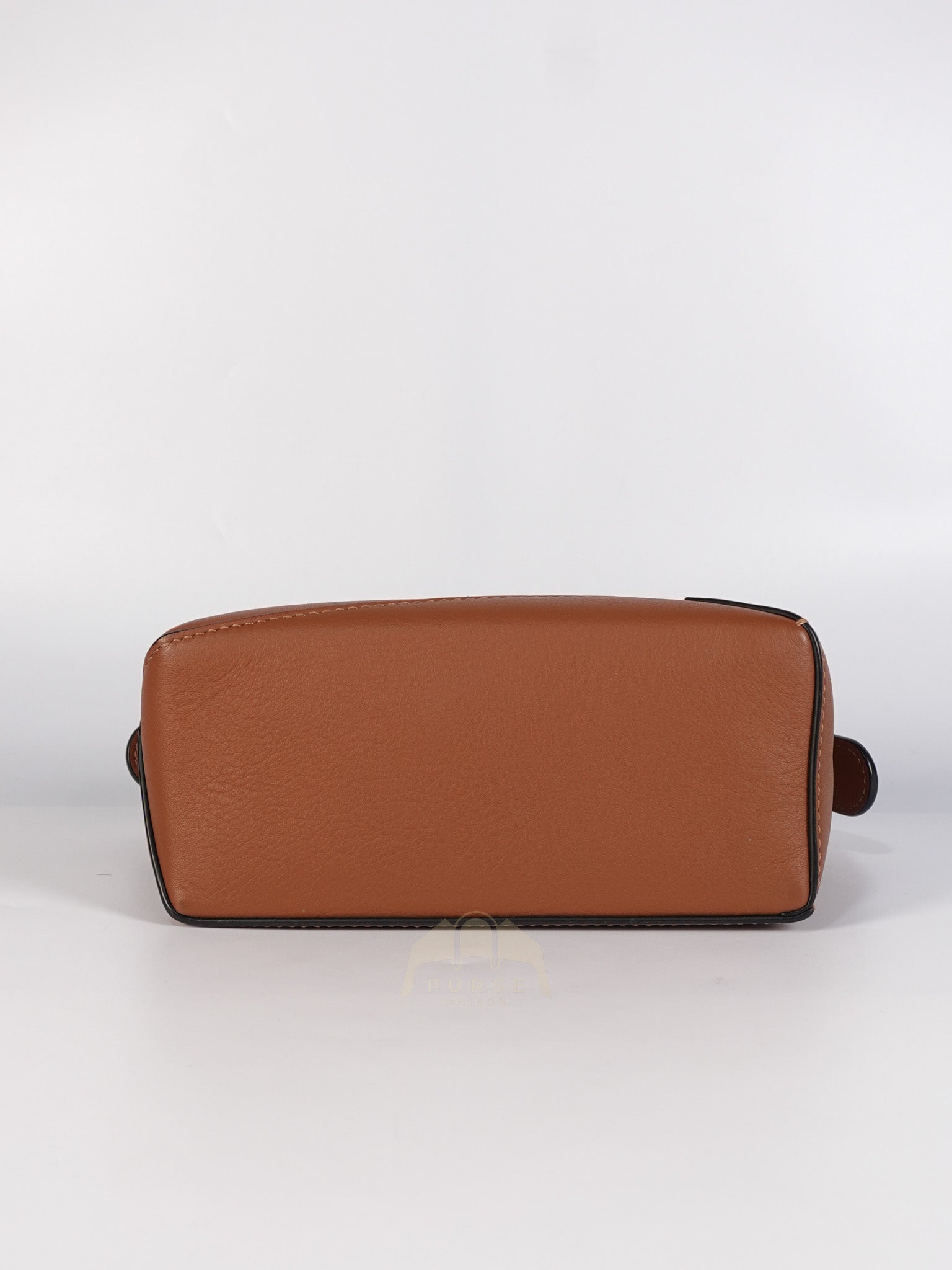 Mini Puzzle Edge Bag in Tan Calfskin Leather & Silver Hardware | Purse Maison Luxury Bags Shop