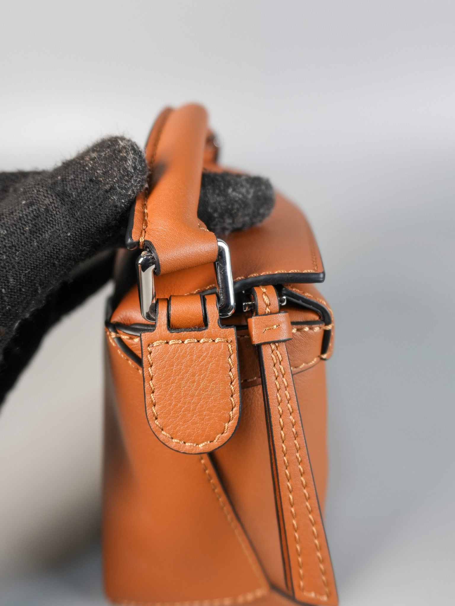 Mini Puzzle Tan Silver Hardware | Purse Maison Luxury Bags Shop