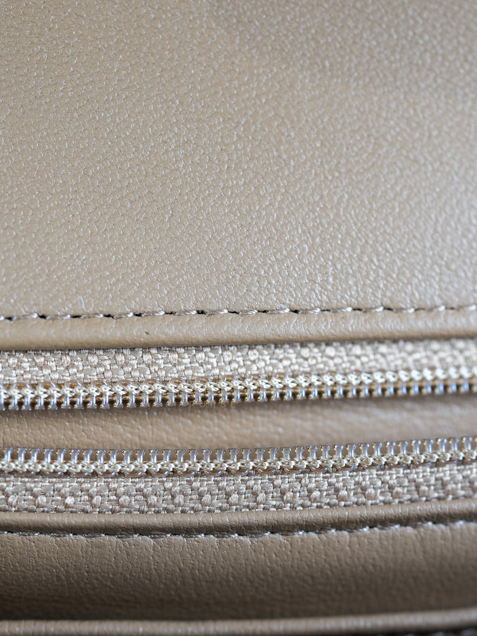 Mini Rectangle Caramel in Lambskin Leather and Silver Hardware(Microchip) | Purse Maison Luxury Bags Shop