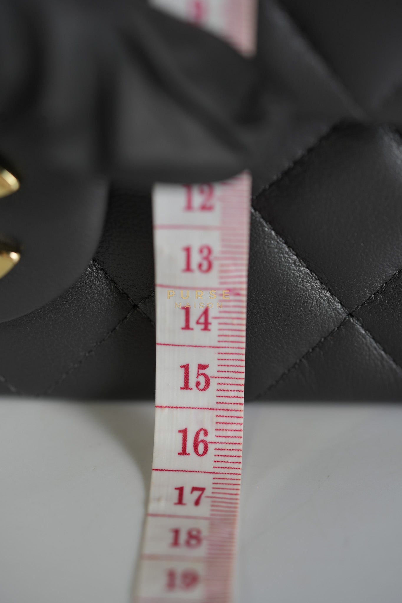 Mini Rectangle Dark Gray Lambskin Leather and Light Gold Hardware (Microchip) | Purse Maison Luxury Bags Shop