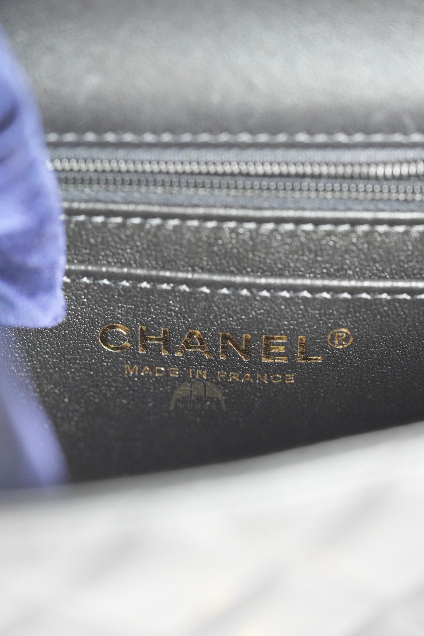 Mini Rectangle in Black Lambskin Leather and Light Gold Hardware (Microchip) | Purse Maison Luxury Bags Shop