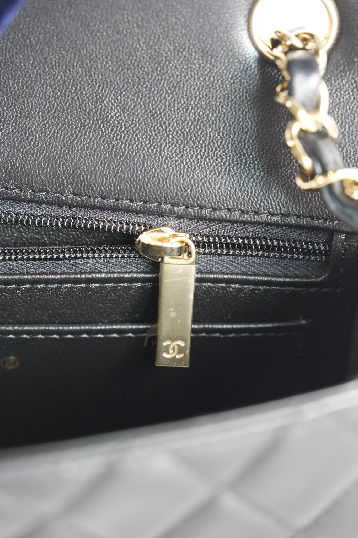 Mini Rectangle in Black Lambskin Leather and Light Gold Hardware (Microchip) | Purse Maison Luxury Bags Shop