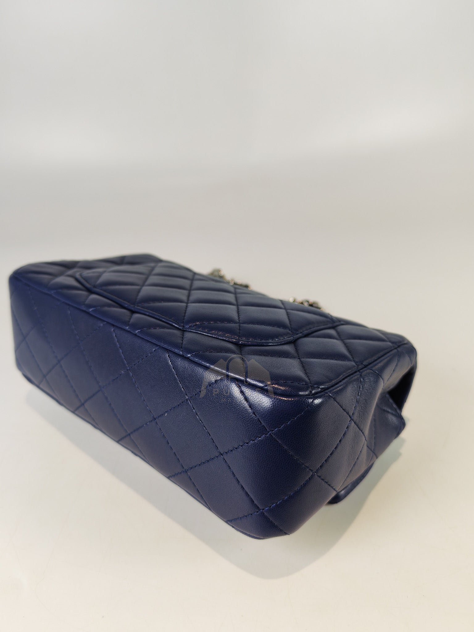 Mini Rectangle in Blue Lambskin Leather and Silver Hardware Series 28 | Purse Maison Luxury Bags Shop