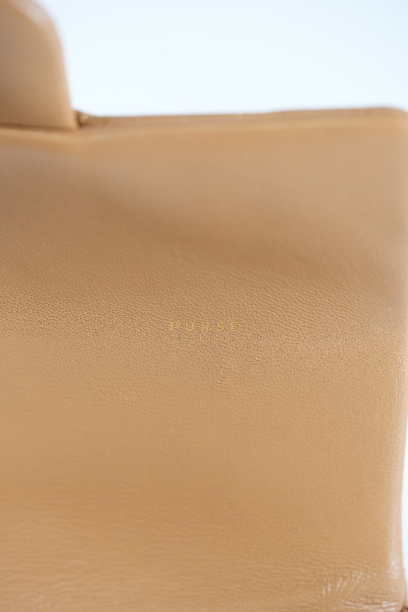 Mini Rectangle Top Handle in Caramel Lambskin Gold Hardware (Microchip) | Purse Maison Luxury Bags Shop