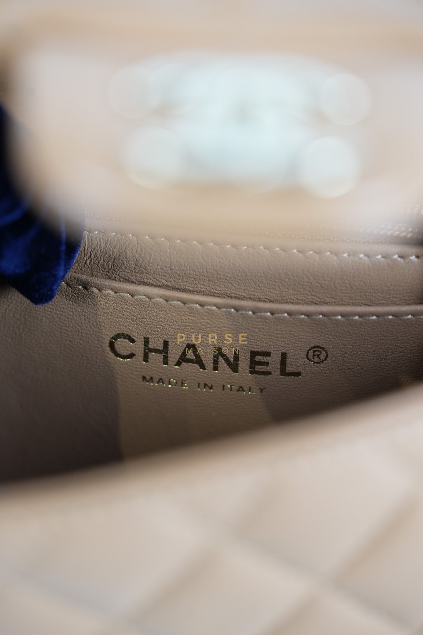 Mini Rectangle Top Handle in Caramel Lambskin Gold Hardware (Microchip) | Purse Maison Luxury Bags Shop