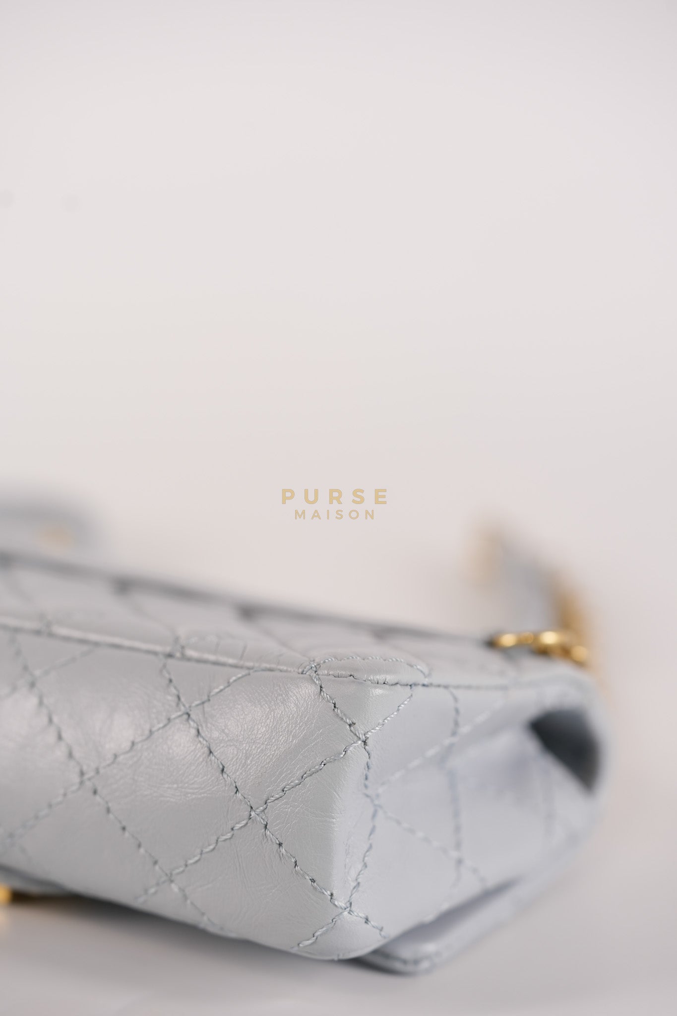 Mini Reissue Bum Bag in Distressed Calfskin Leather and Aged Gold Hardware Series 27 | Purse Maison Luxury Bags Shop