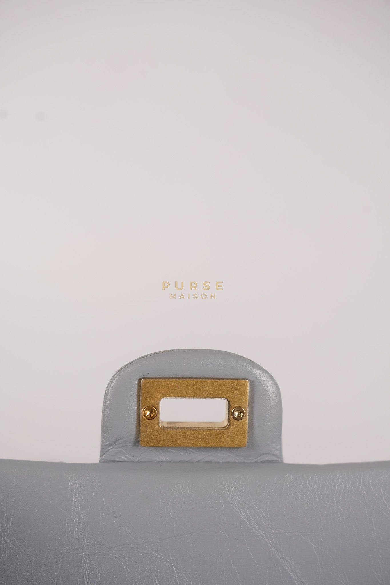 Mini Reissue Bum Bag in Distressed Calfskin Leather and Aged Gold Hardware Series 27 | Purse Maison Luxury Bags Shop