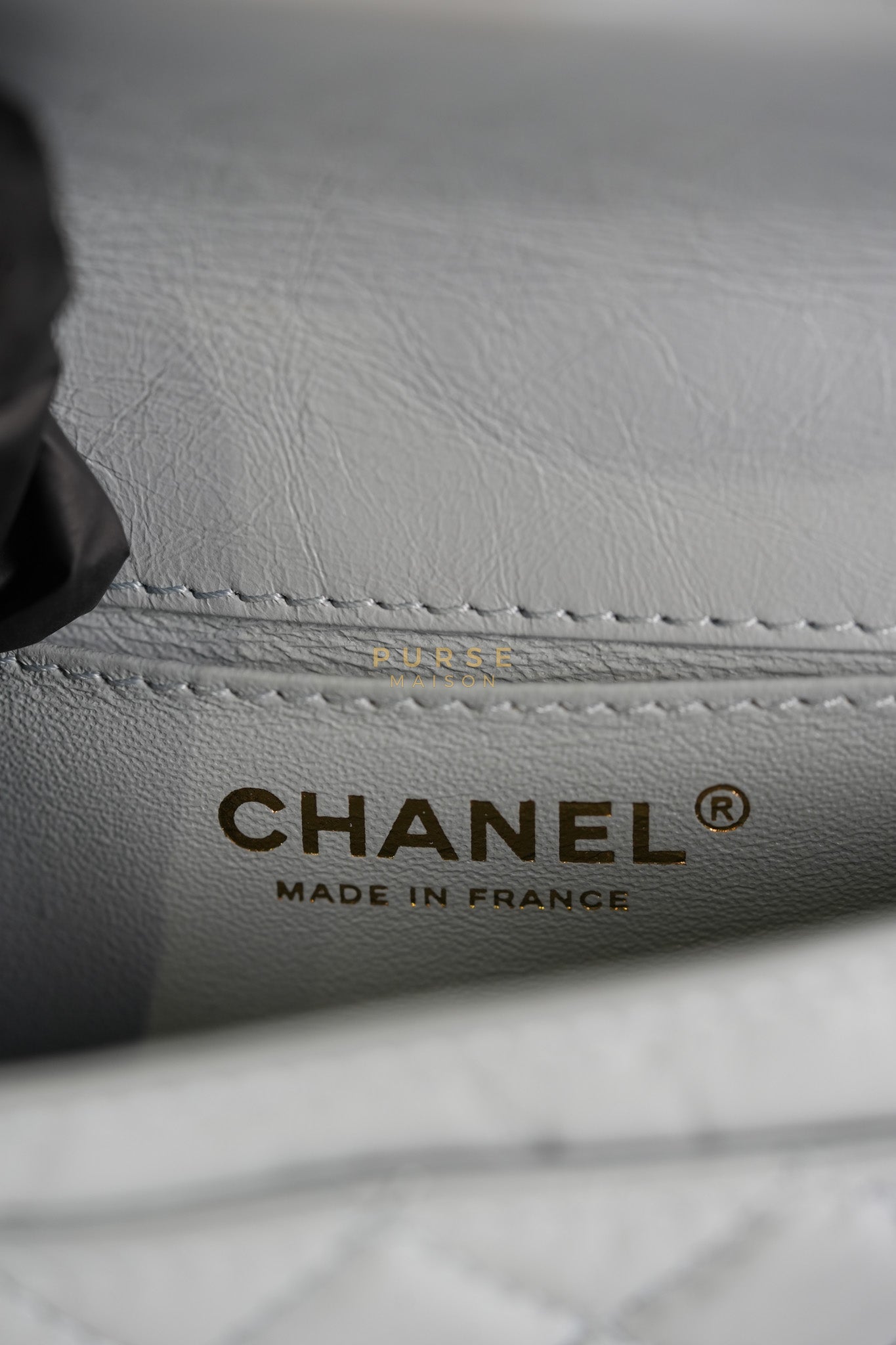 Mini Reissue Bum Bag in Distressed Calfskin Leather and Aged Gold Hardware Series 27 | Purse Maison Luxury Bags Shop