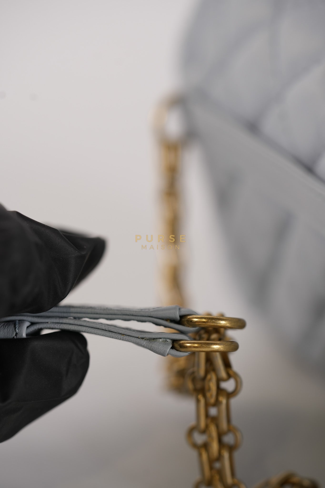 Mini Reissue Bum Bag in Distressed Calfskin Leather and Aged Gold Hardware Series 27 | Purse Maison Luxury Bags Shop