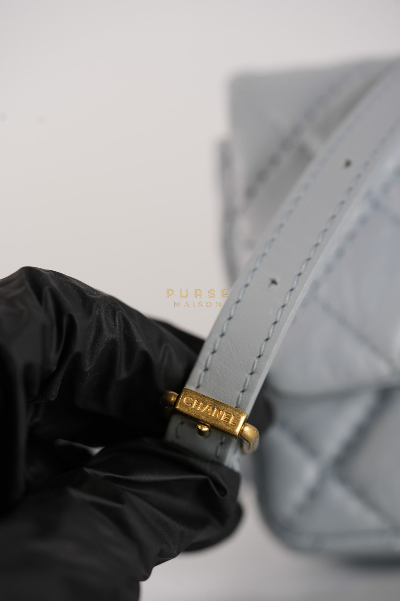 Mini Reissue Bum Bag in Distressed Calfskin Leather and Aged Gold Hardware Series 27 | Purse Maison Luxury Bags Shop