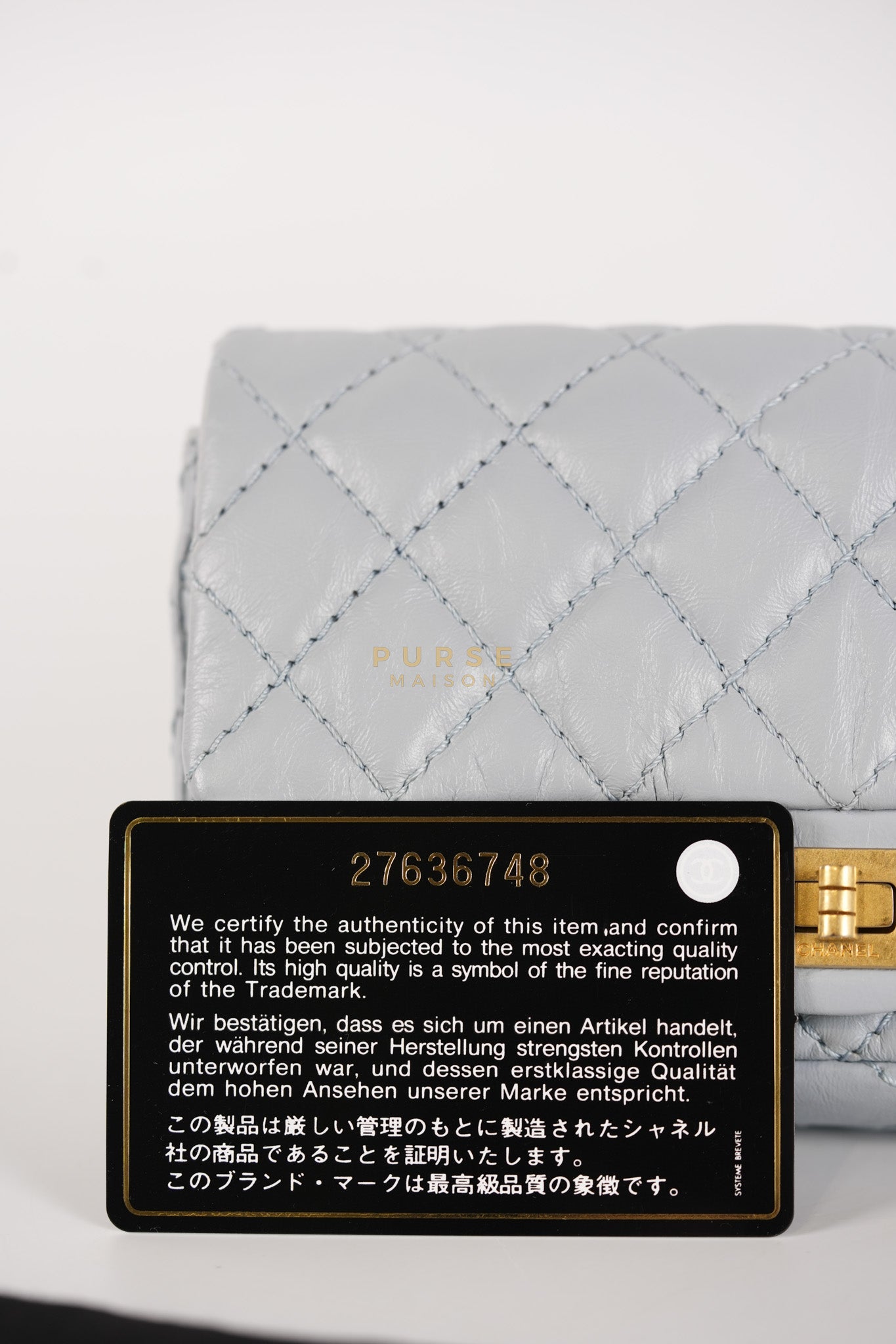 Mini Reissue Bum Bag in Distressed Calfskin Leather and Aged Gold Hardware Series 27 | Purse Maison Luxury Bags Shop