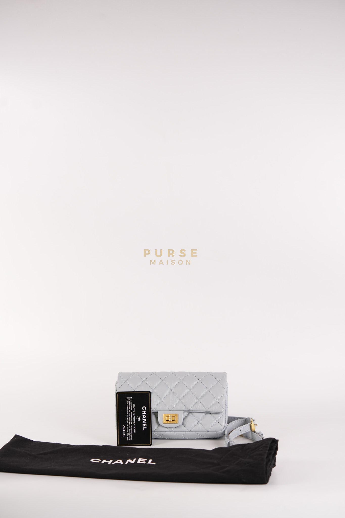 Mini Reissue Bum Bag in Distressed Calfskin Leather and Aged Gold Hardware Series 27 | Purse Maison Luxury Bags Shop