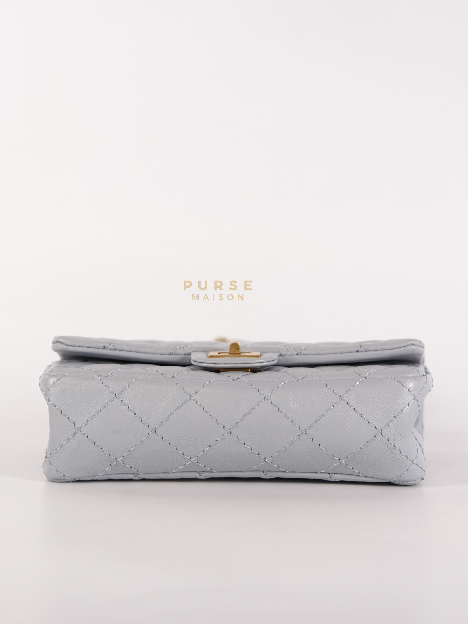 Mini Reissue Bum Bag in Distressed Calfskin Leather and Aged Gold Hardware Series 27 | Purse Maison Luxury Bags Shop