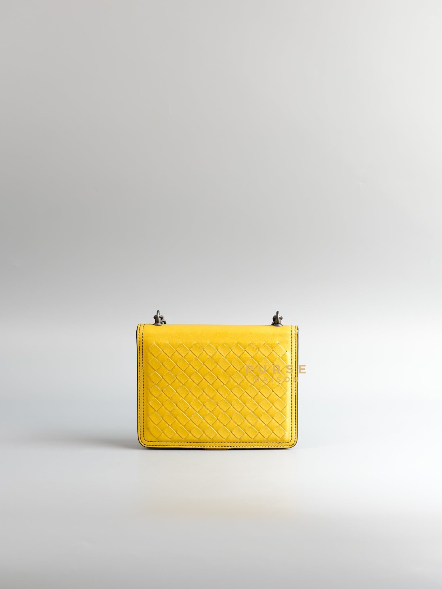 Mini Runway in Yellow Intrecciato Leather Shoulder Bag | Purse Maison Luxury Bags Shop