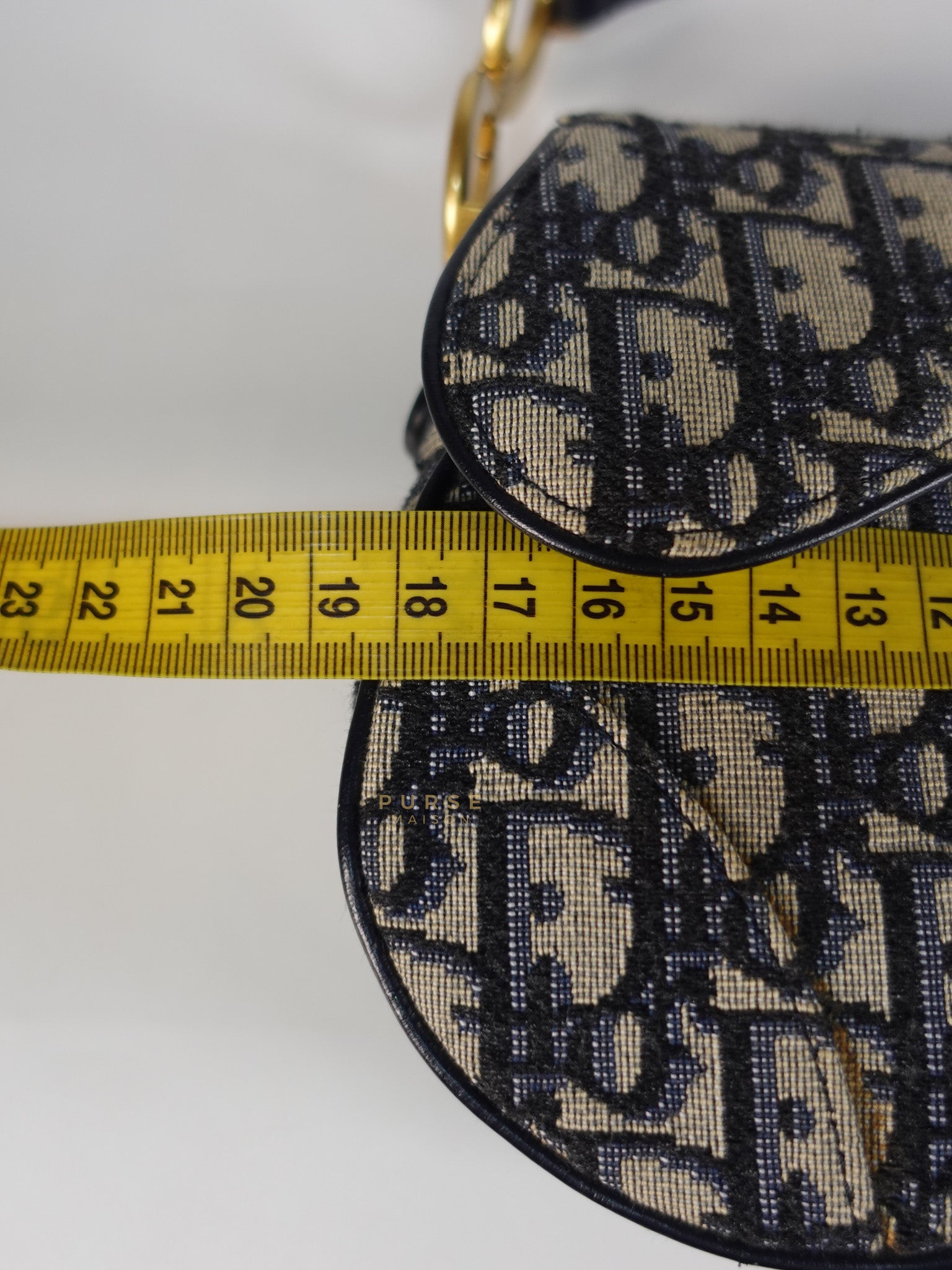 Mini Saddle Bag in Oblique Jacquard Canvas | Purse Maison Luxury Bags Shop