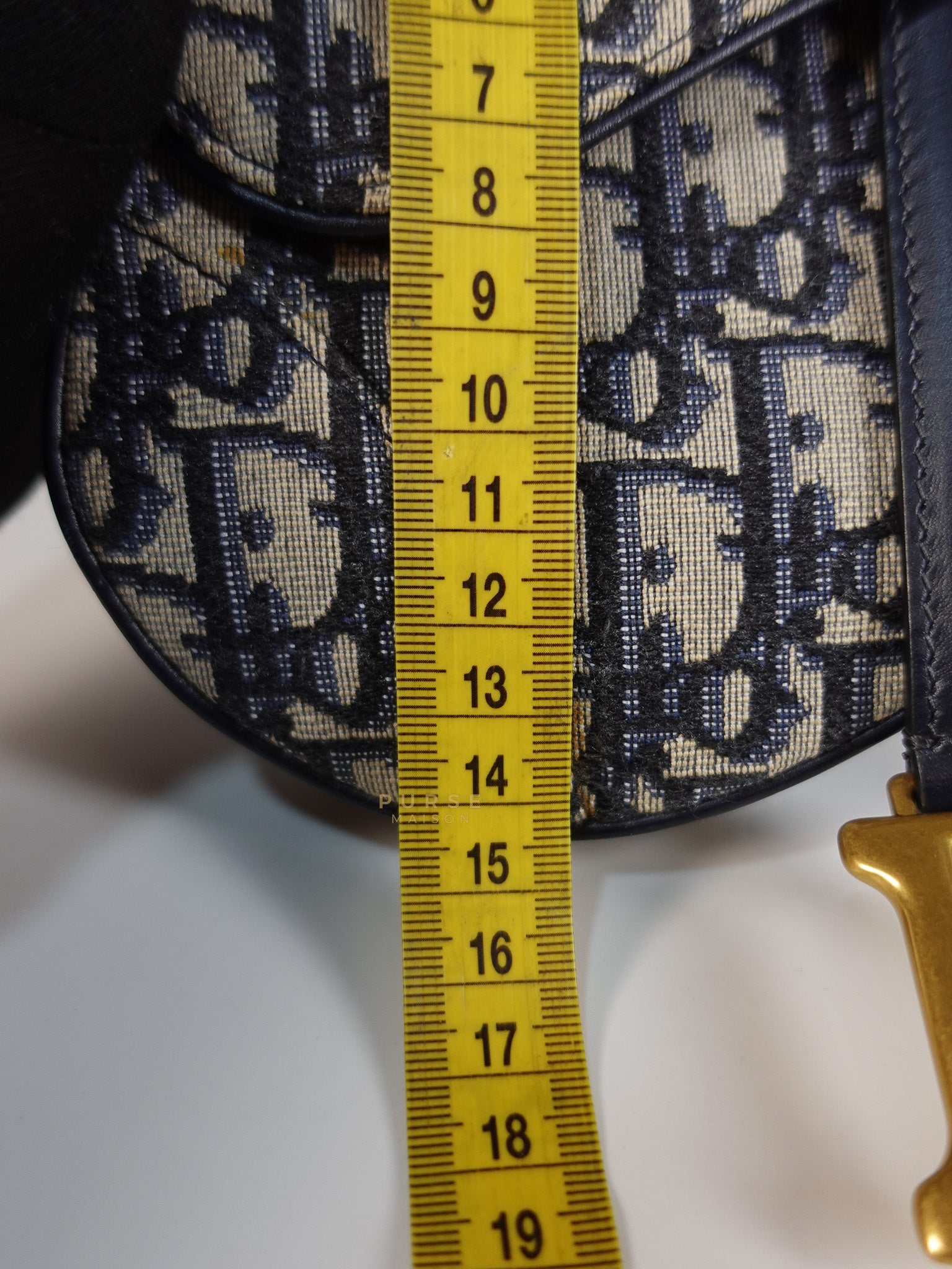 Mini Saddle Bag in Oblique Jacquard Canvas | Purse Maison Luxury Bags Shop
