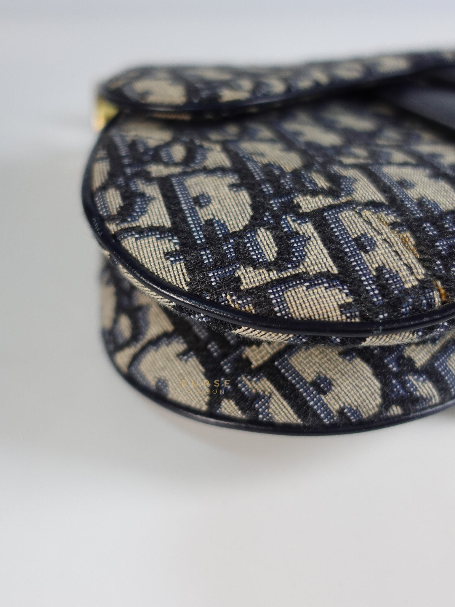 Mini Saddle Bag in Oblique Jacquard Canvas | Purse Maison Luxury Bags Shop
