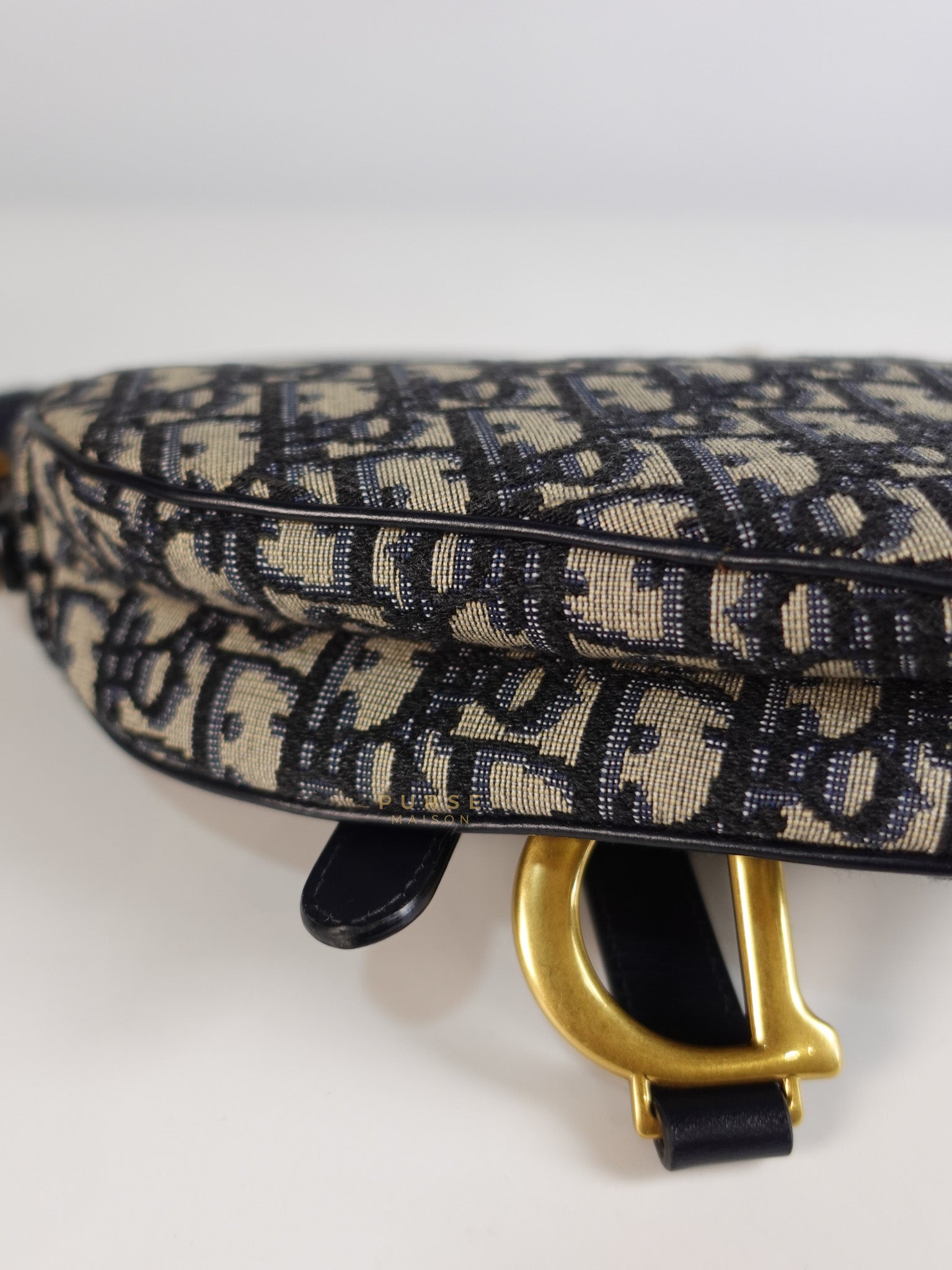 Mini Saddle Bag in Oblique Jacquard Canvas | Purse Maison Luxury Bags Shop