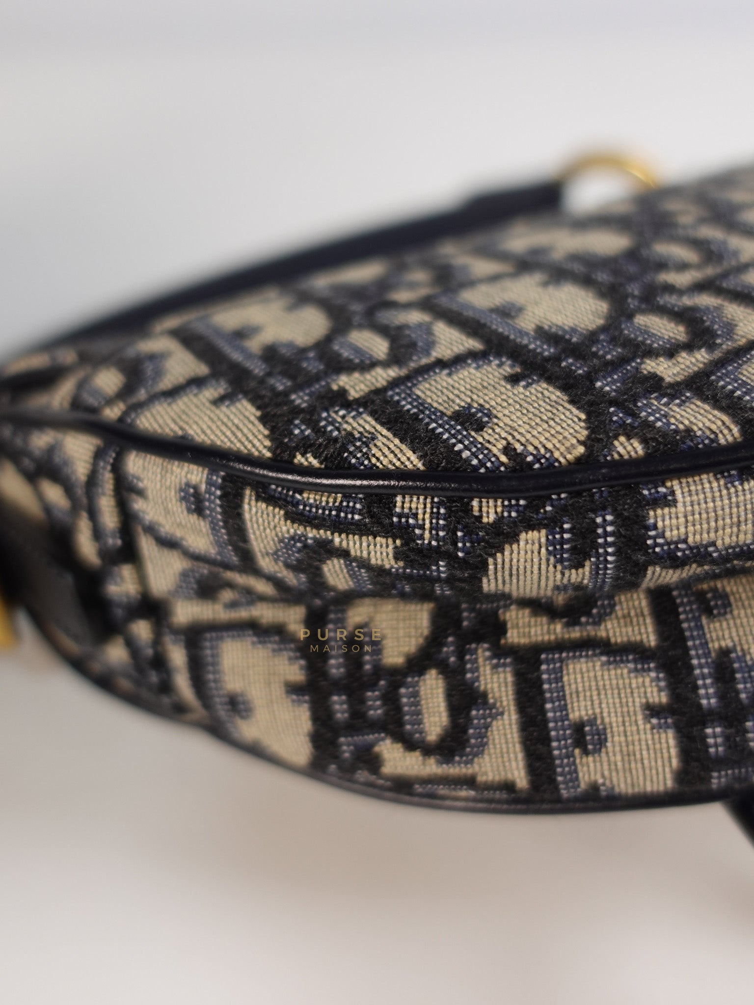 Mini Saddle Bag in Oblique Jacquard Canvas | Purse Maison Luxury Bags Shop