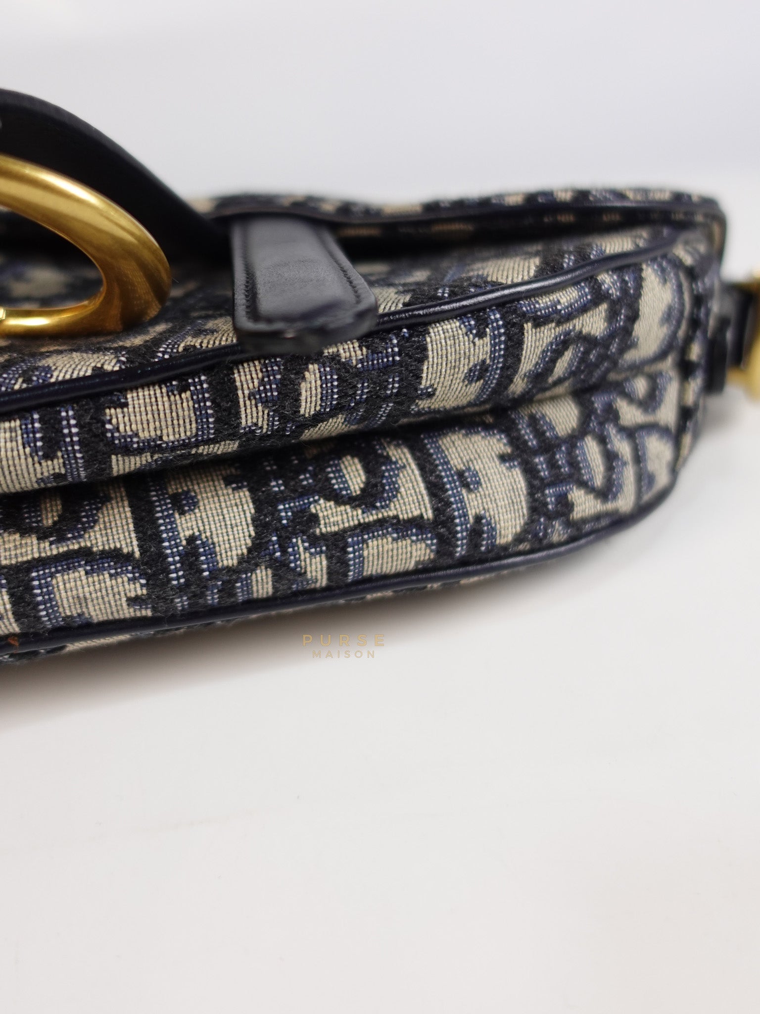 Mini Saddle Bag in Oblique Jacquard Canvas | Purse Maison Luxury Bags Shop