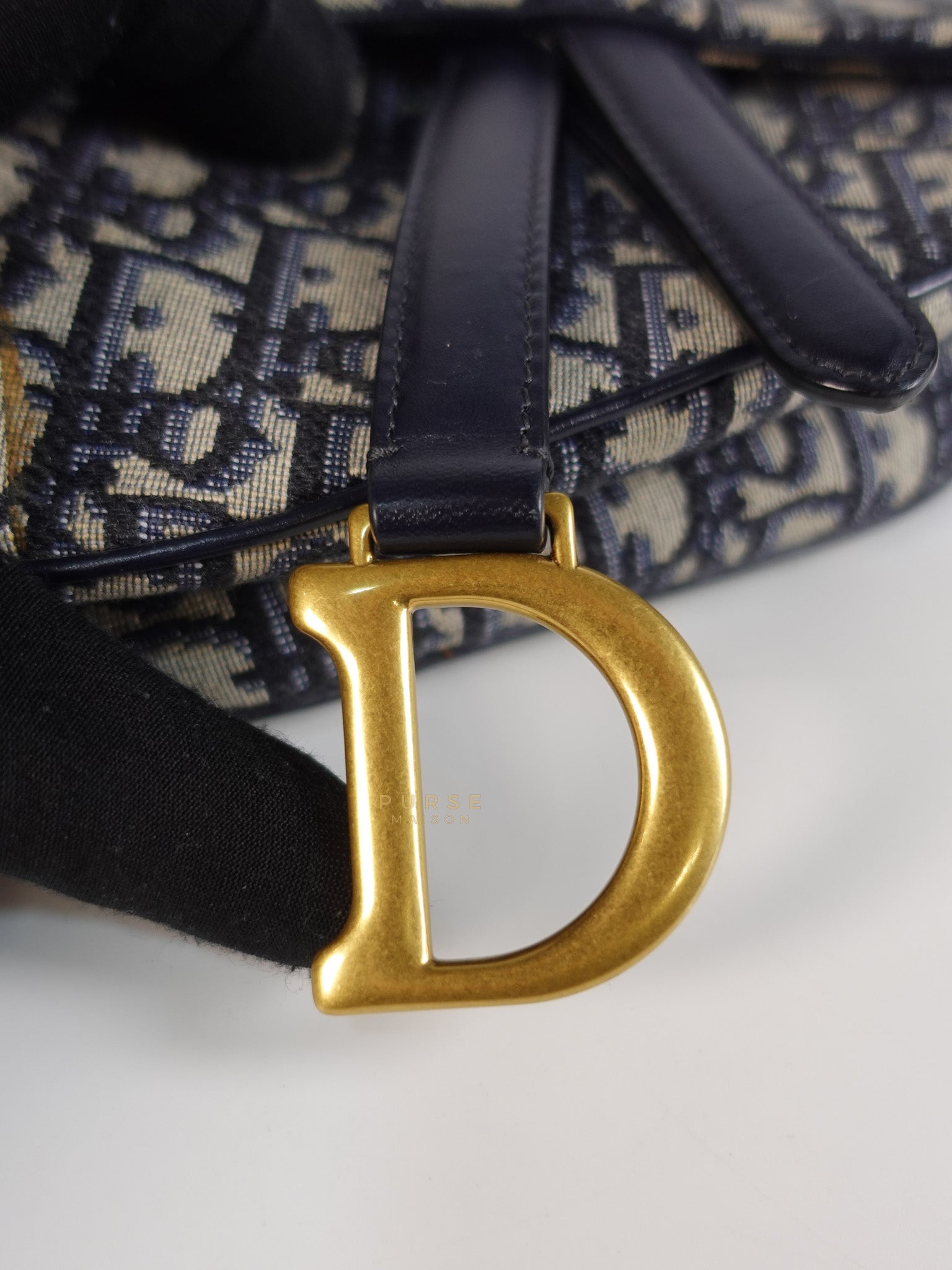 Mini Saddle Bag in Oblique Jacquard Canvas | Purse Maison Luxury Bags Shop