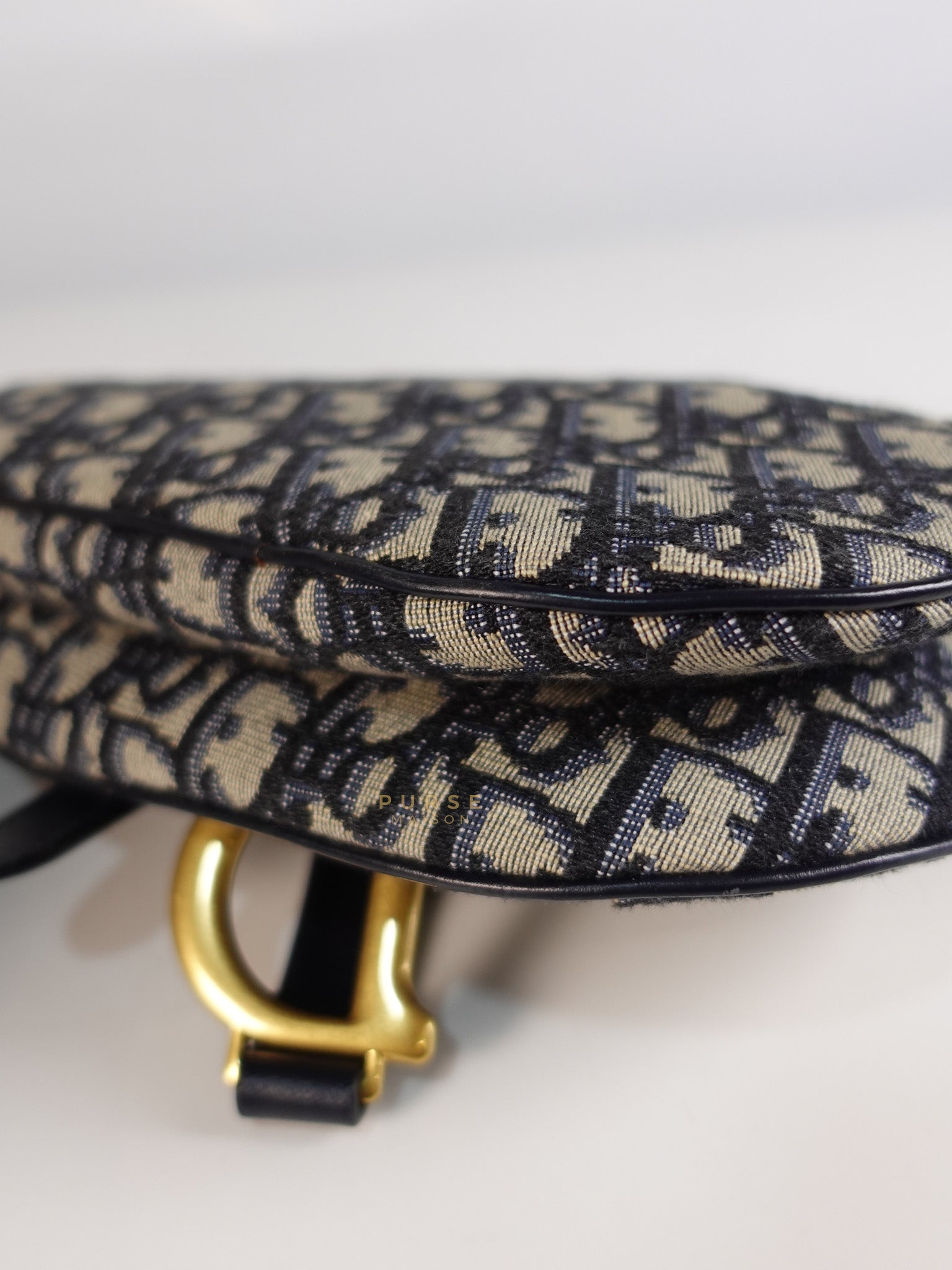 Mini Saddle Bag in Oblique Jacquard Canvas | Purse Maison Luxury Bags Shop