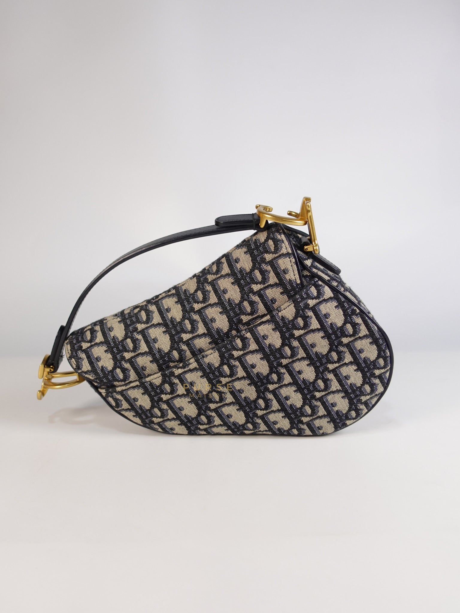 Mini Saddle Bag in Oblique Jacquard Canvas | Purse Maison Luxury Bags Shop