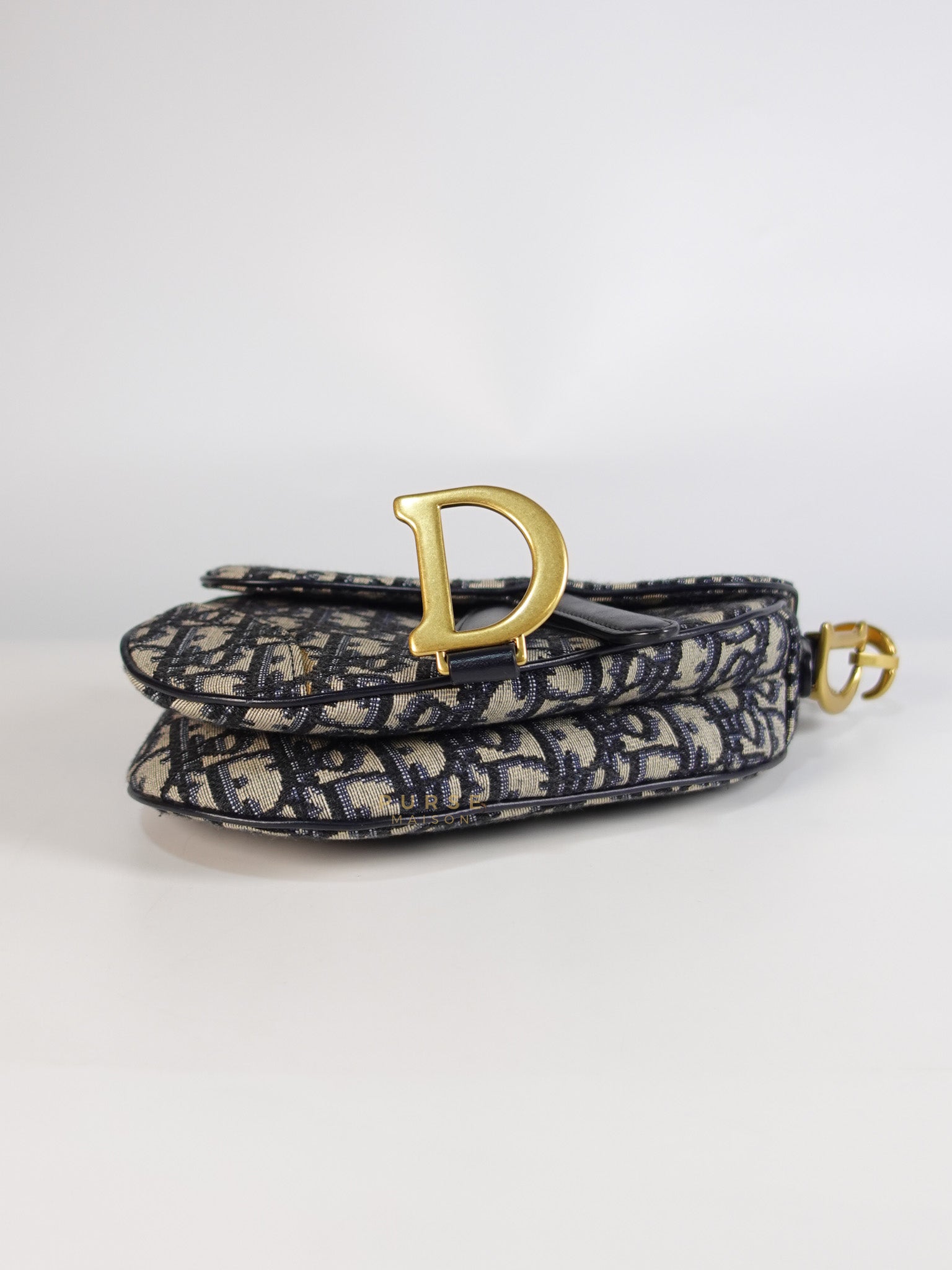 Mini Saddle Bag in Oblique Jacquard Canvas | Purse Maison Luxury Bags Shop
