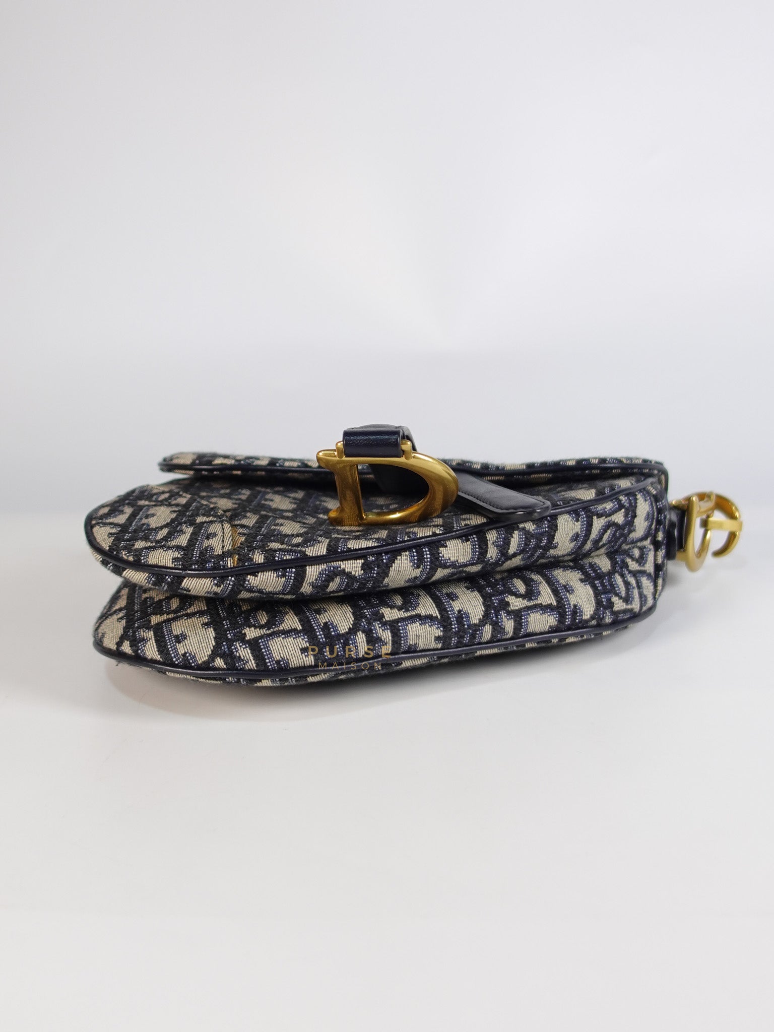 Mini Saddle Bag in Oblique Jacquard Canvas | Purse Maison Luxury Bags Shop