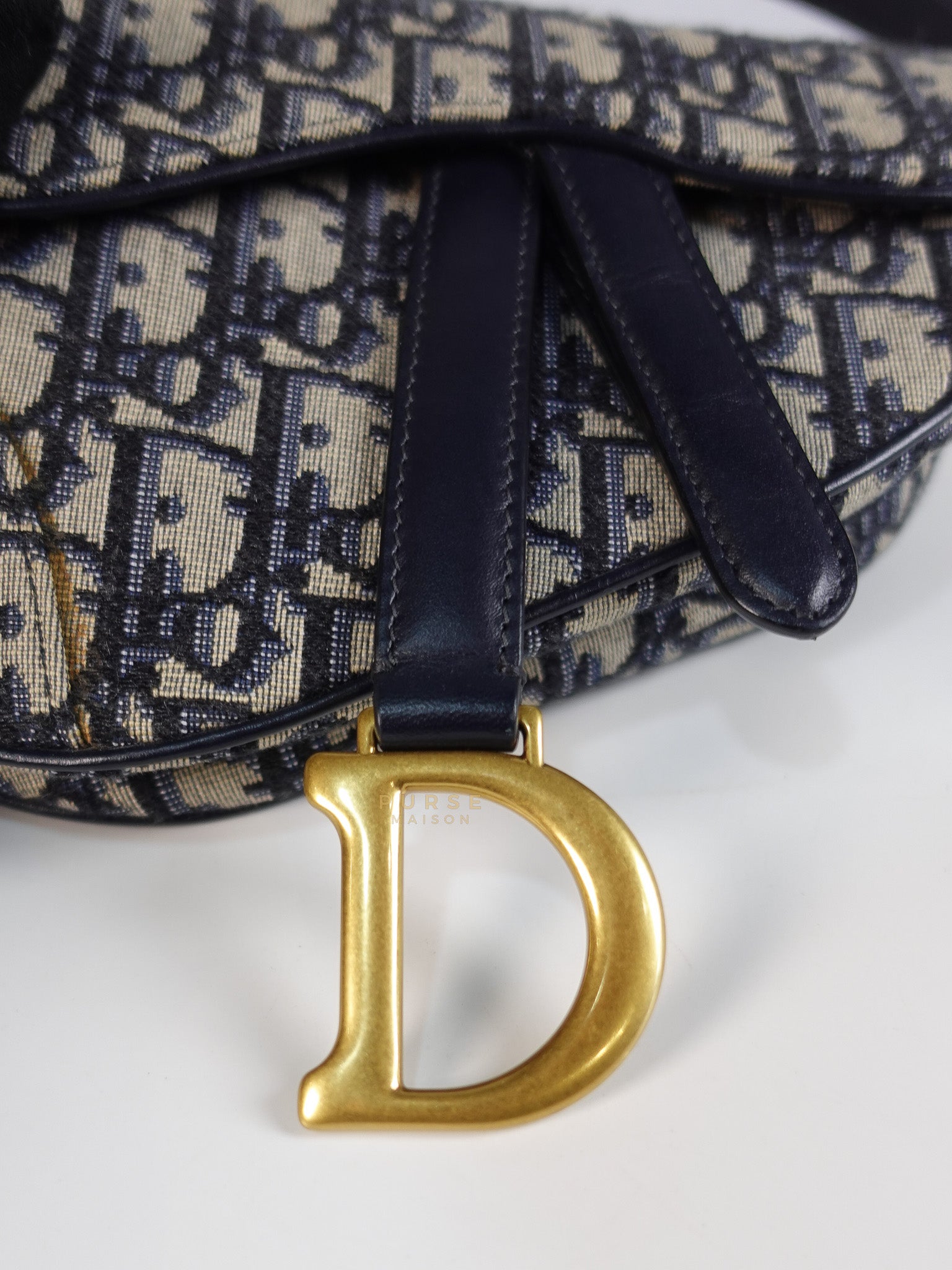 Mini Saddle Bag in Oblique Jacquard Canvas | Purse Maison Luxury Bags Shop
